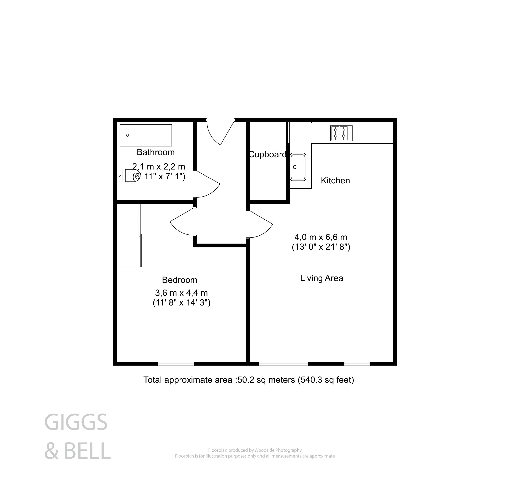 1 bed flat for sale, Luton - Property Floorplan