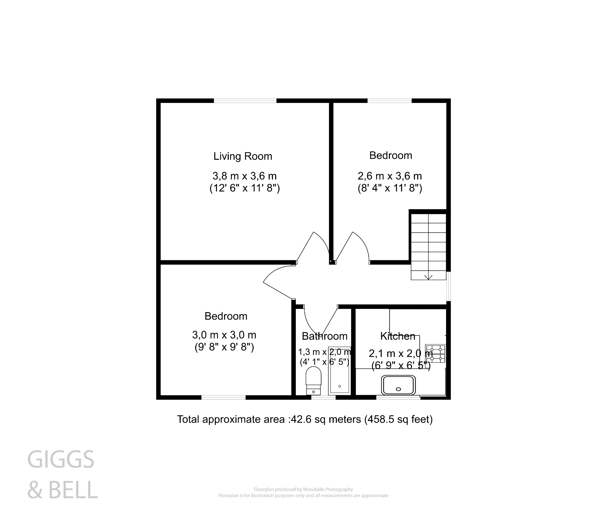 2 bed maisonette for sale in Birchen Grove, Luton - Property Floorplan