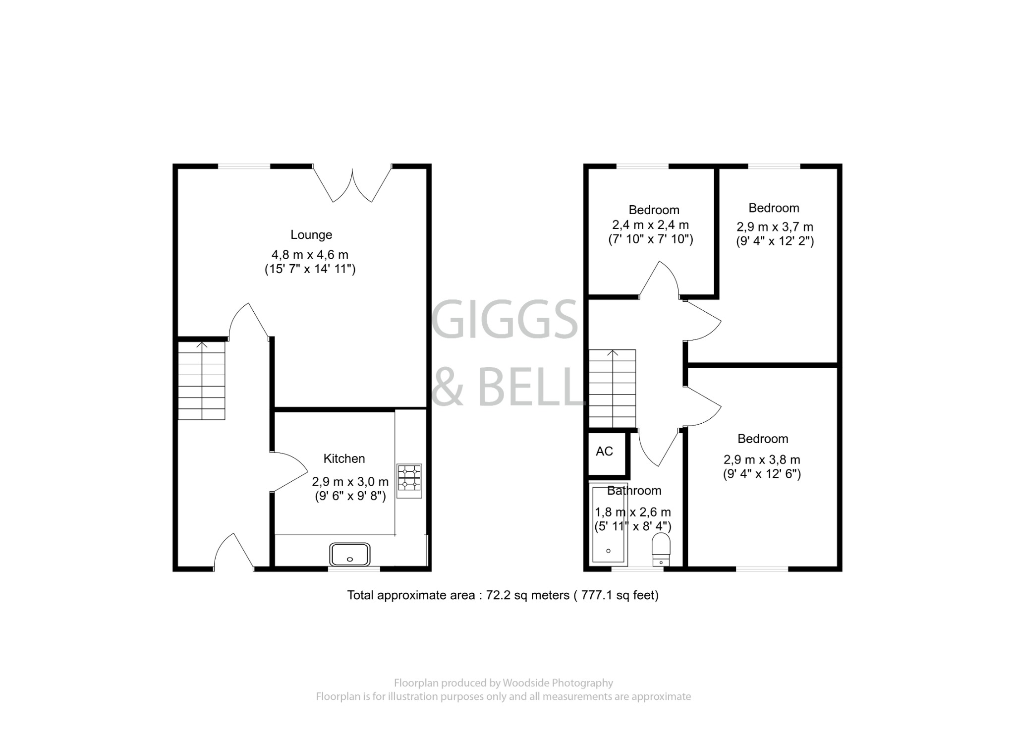 3 bed end of terrace house for sale in Devon Road - Property Floorplan