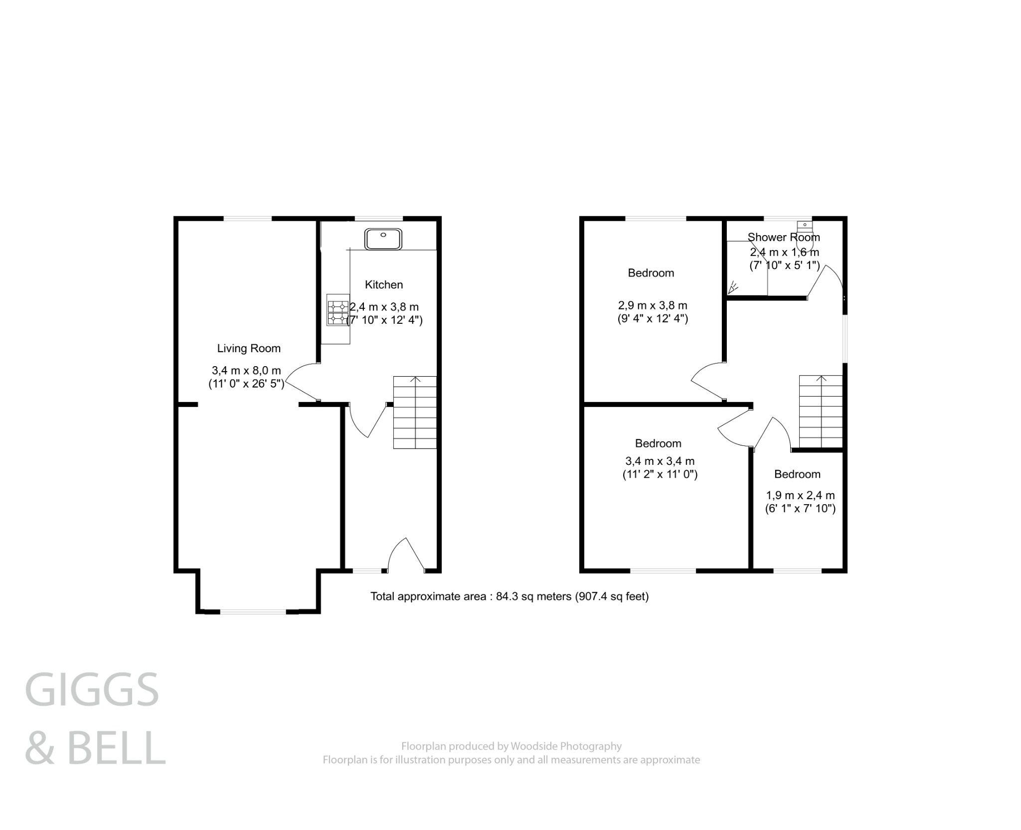 3 bed semi-detached house for sale in Campfield Road, St. Albans - Property Floorplan