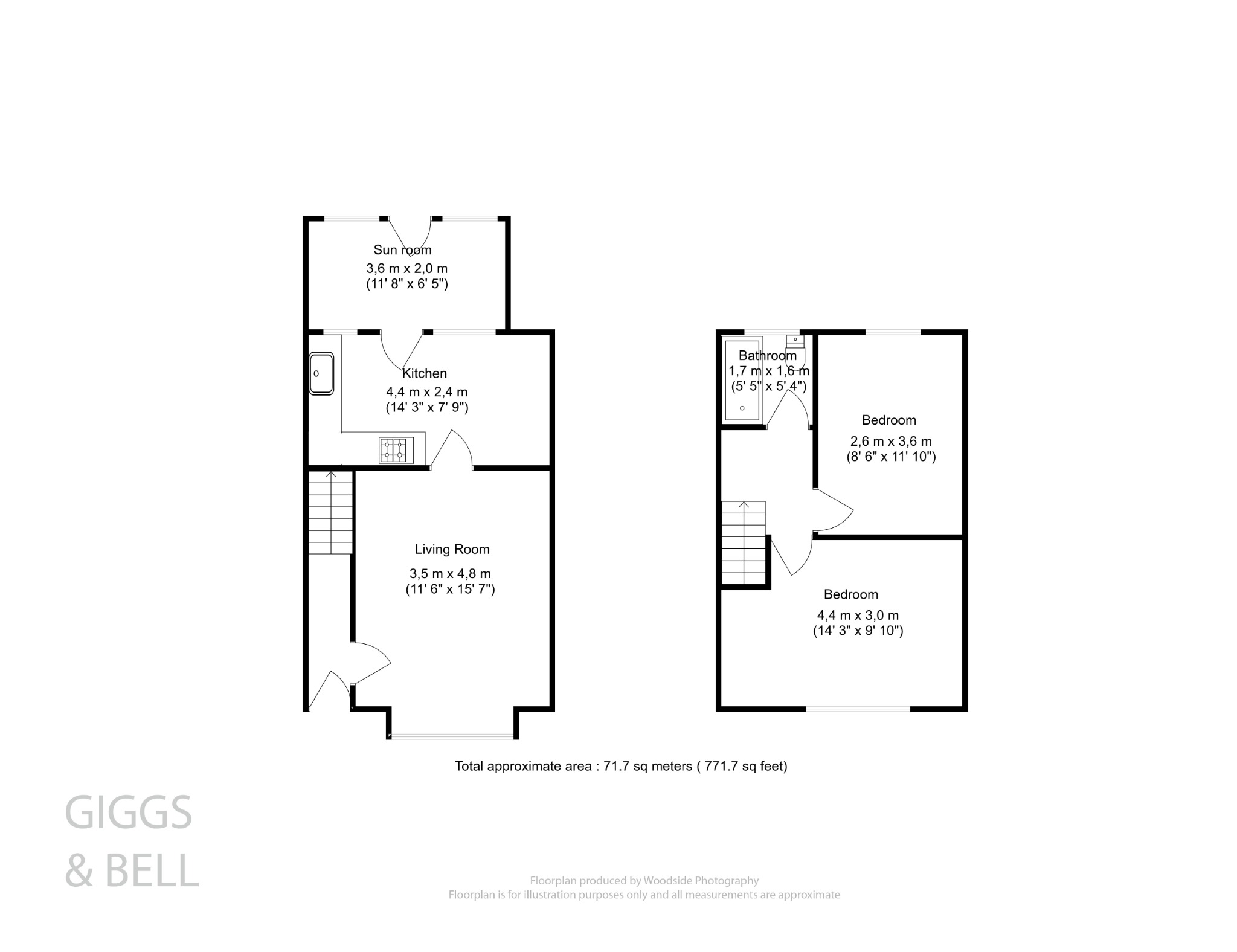 2 bed terraced house for sale in Pomfret Avenue, Luton - Property Floorplan