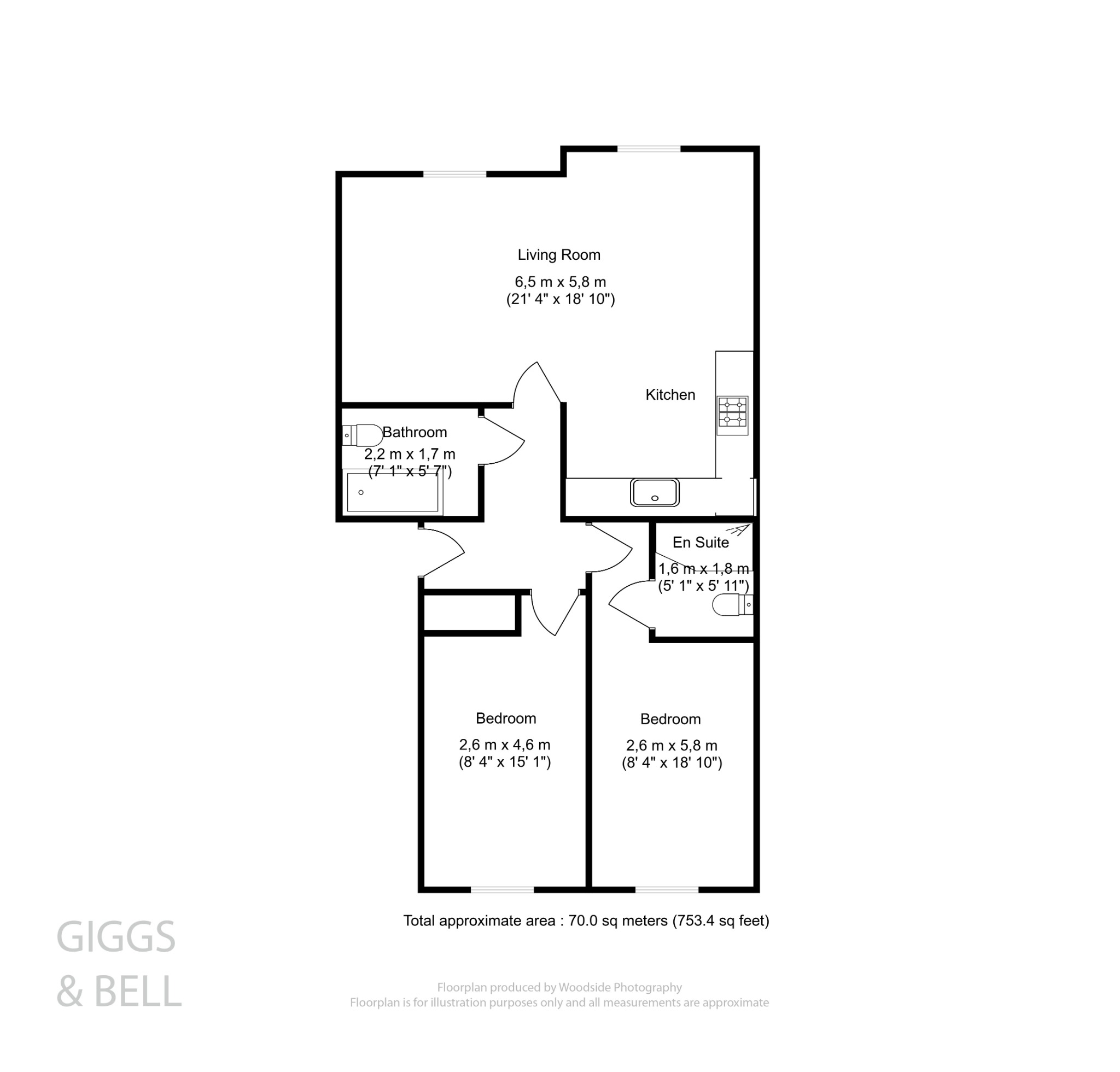 2 bed flat for sale in Ridgway Road, Luton - Property Floorplan