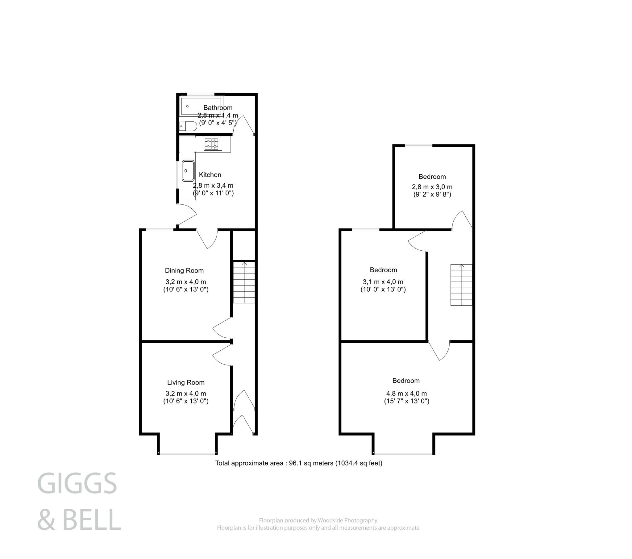 3 bed terraced house for sale in Dale Road, Luton - Property Floorplan