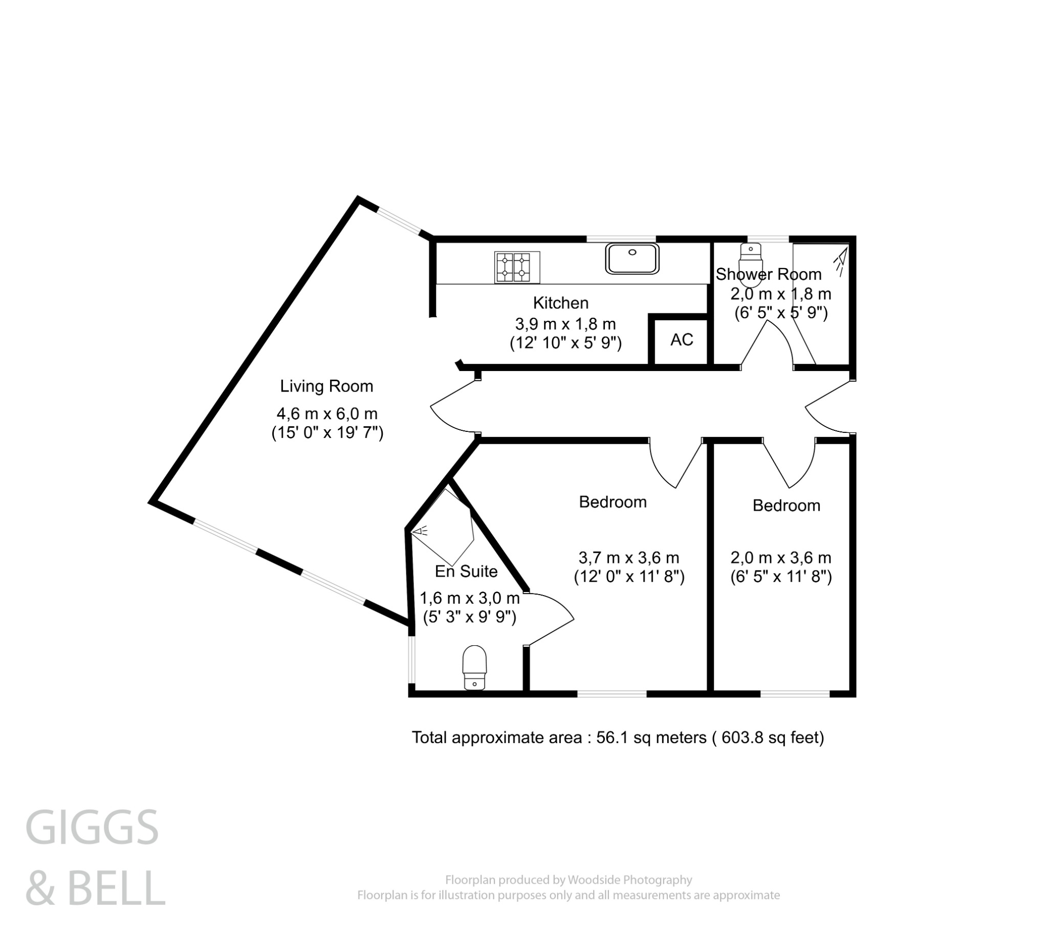 2 bed flat for sale in Morgan Close, Luton - Property Floorplan