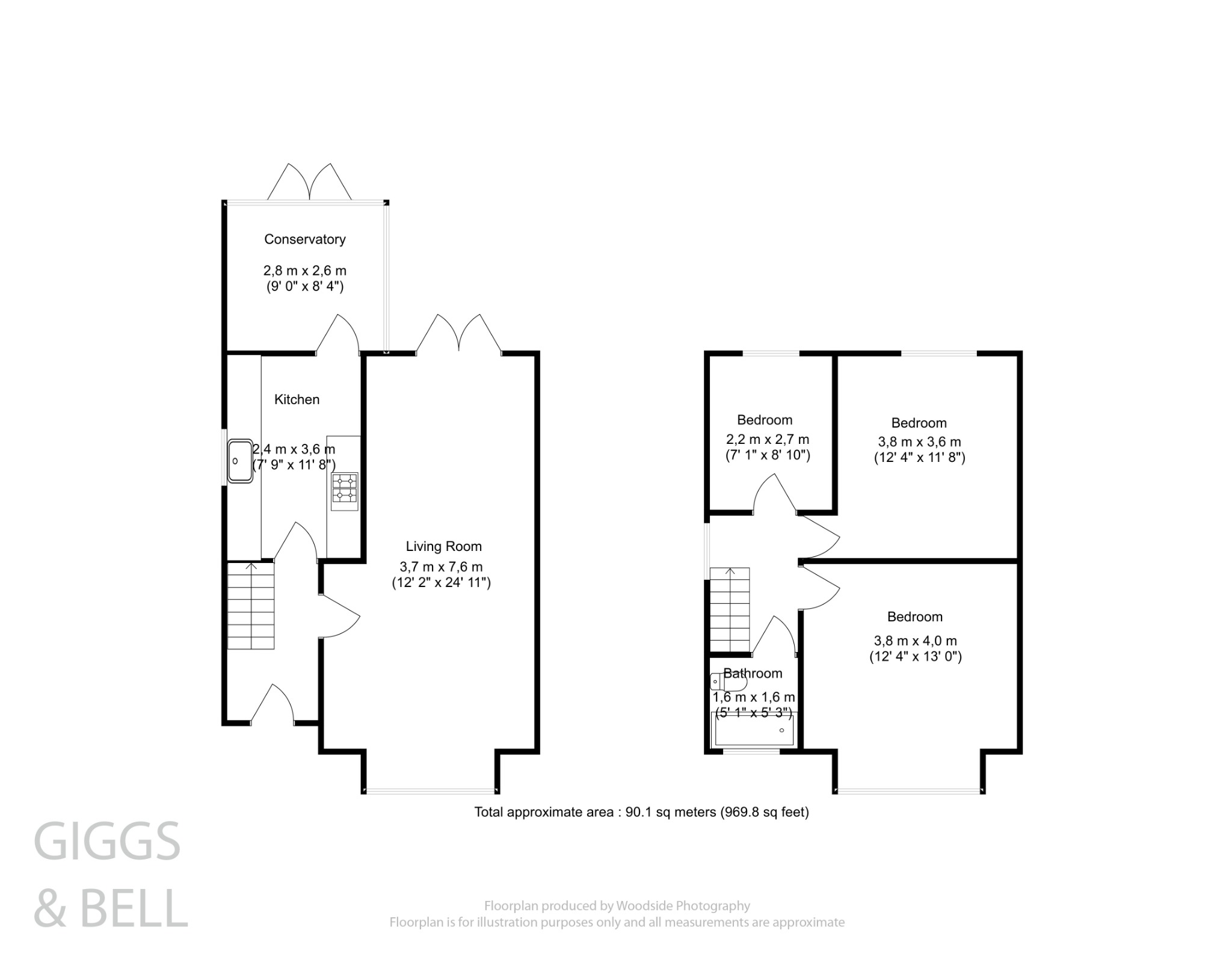 3 bed semi-detached house for sale in St Michael's Crescent, Luton - Property Floorplan