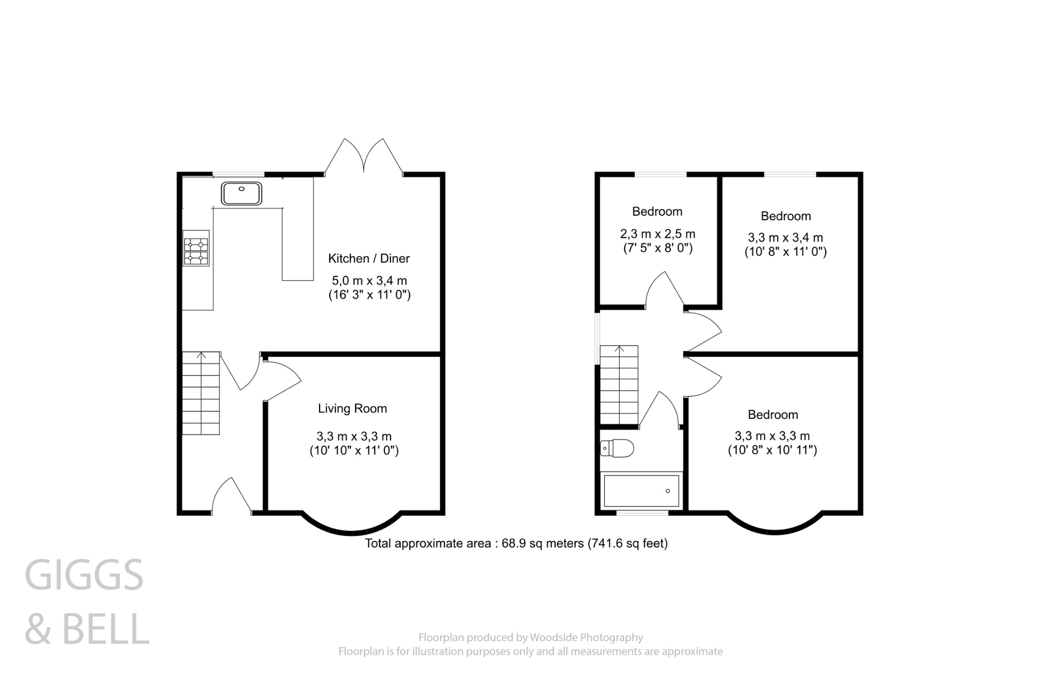 3 bed semi-detached house for sale in Filmer Road, Luton - Property Floorplan