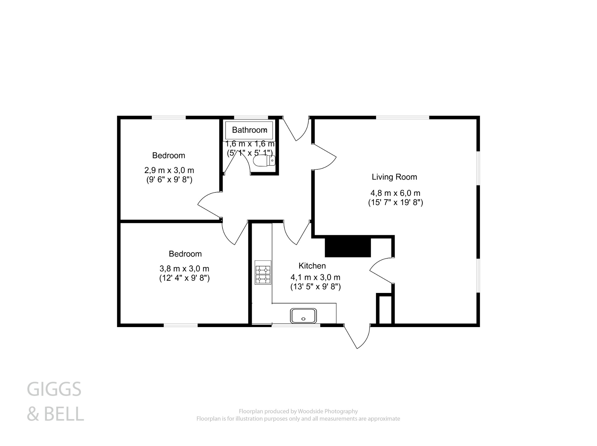 2 bed park home for sale in Little Meadow, Luton - Property Floorplan