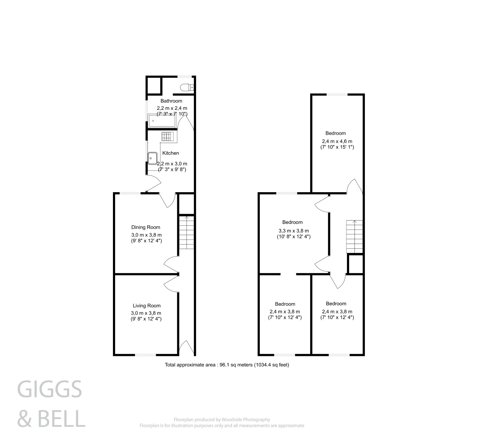 4 bed terraced house for sale in Cowper Street, Luton - Property Floorplan