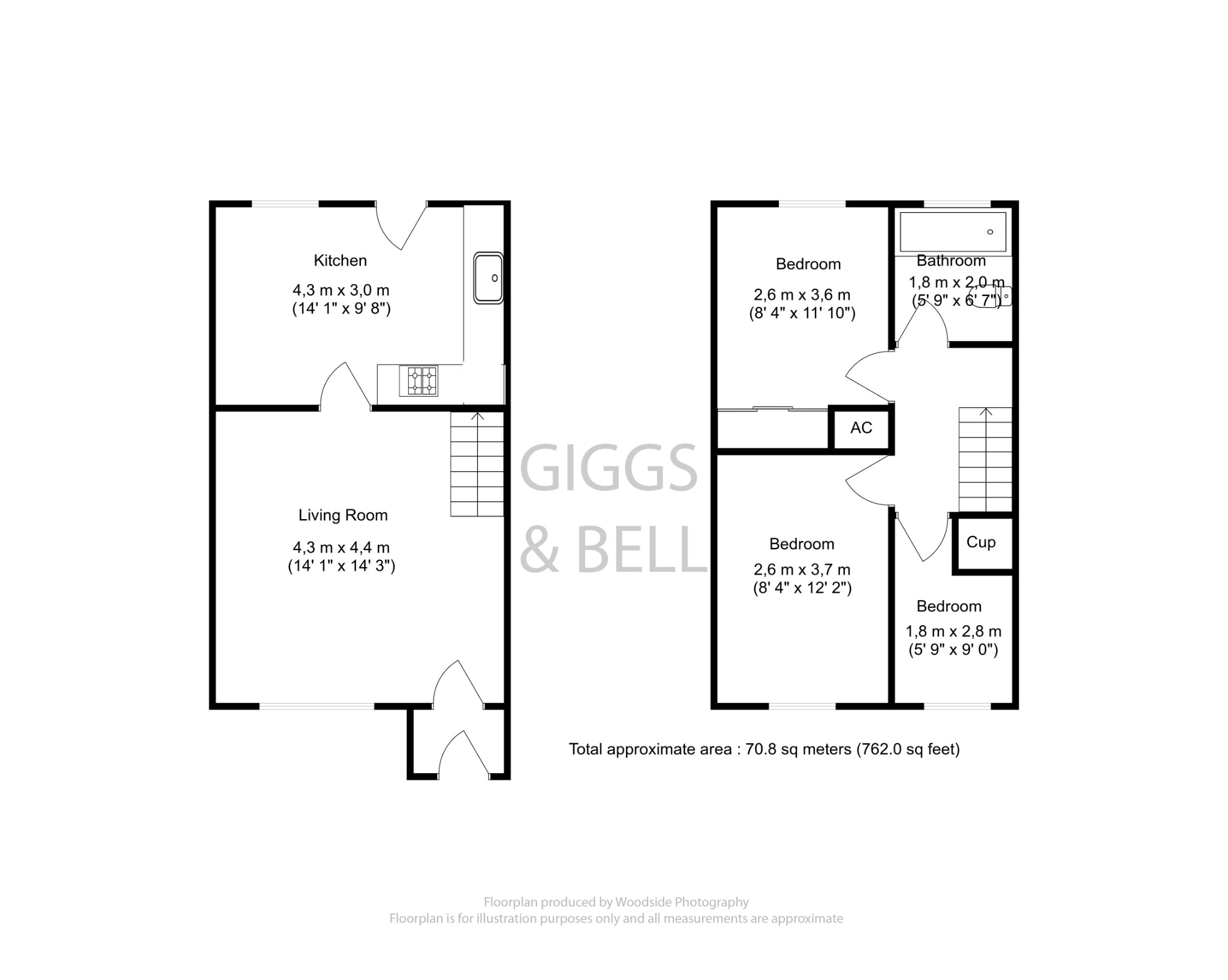 3 bed end of terrace house for sale in Claverley Green, Luton - Property Floorplan