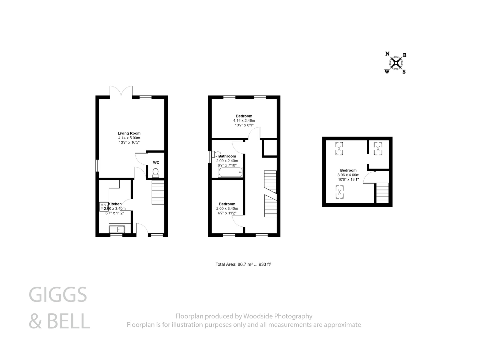 3 bed town house for sale in Deanes Close, Luton - Property Floorplan
