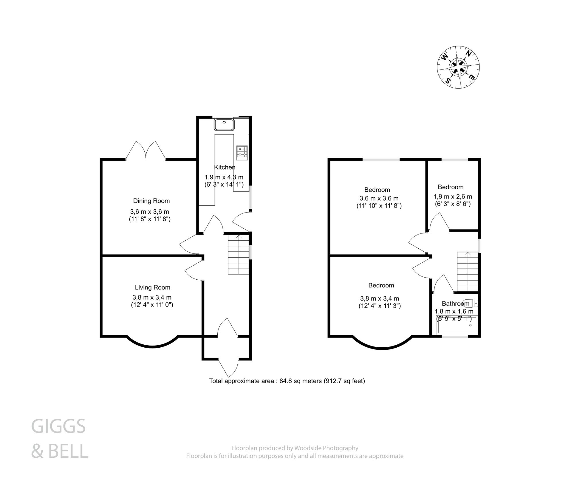 3 bed end of terrace house for sale in Nunnery Lane, Luton - Property Floorplan