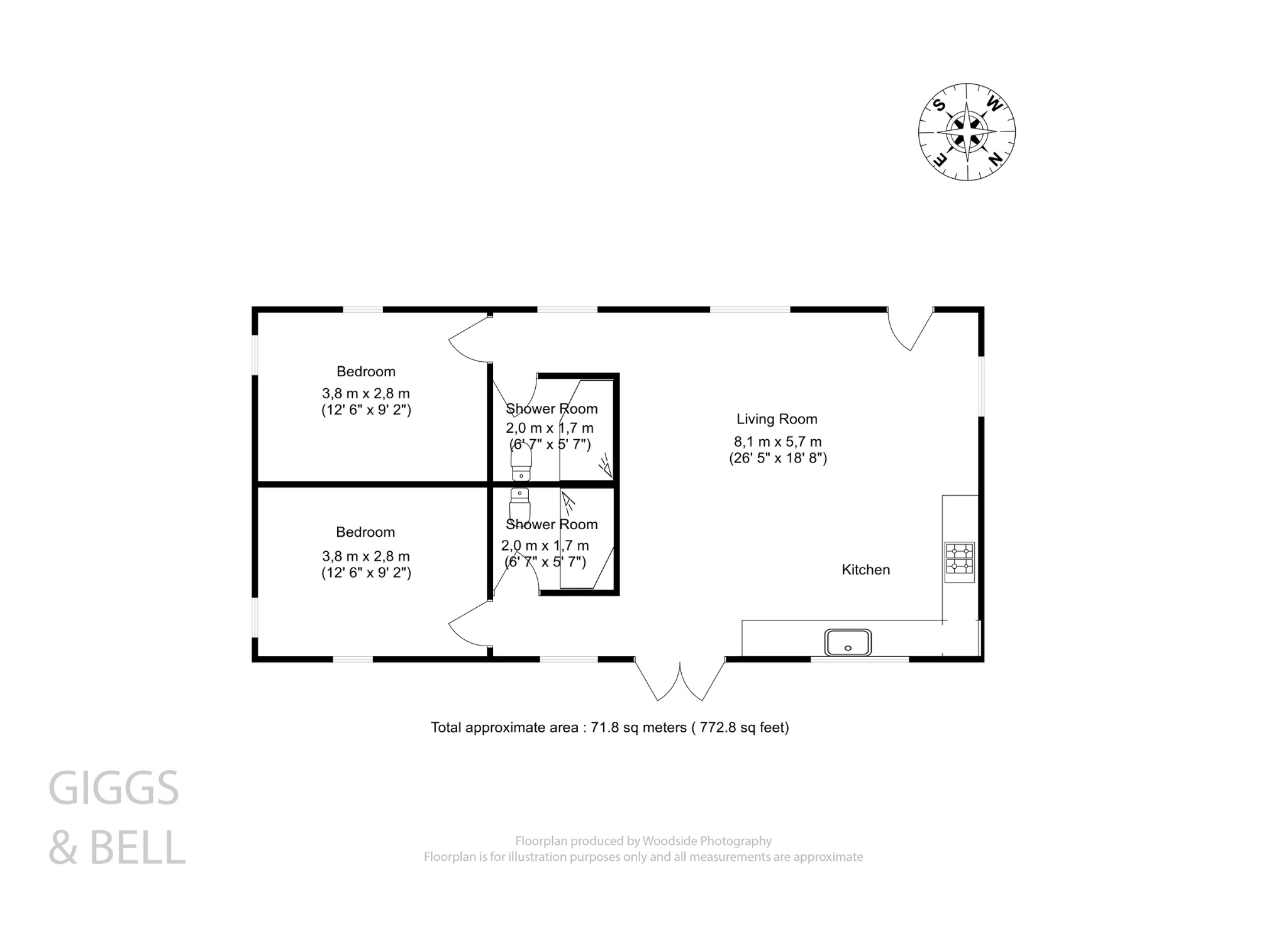 2 bed park home for sale in Little Meadow, Luton - Property Floorplan