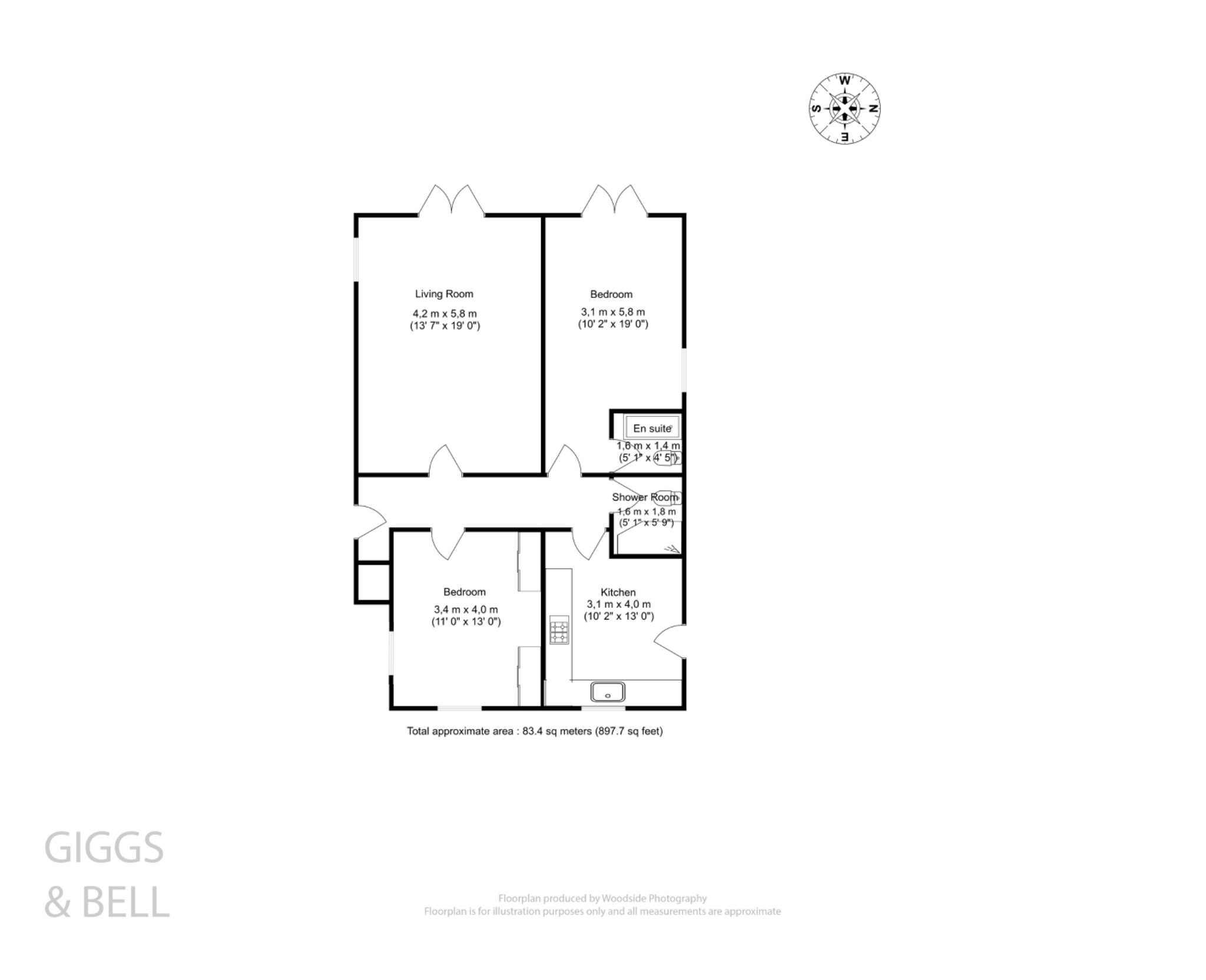 2 bed detached bungalow for sale in St Marys Rise, Hitchin - Property Floorplan