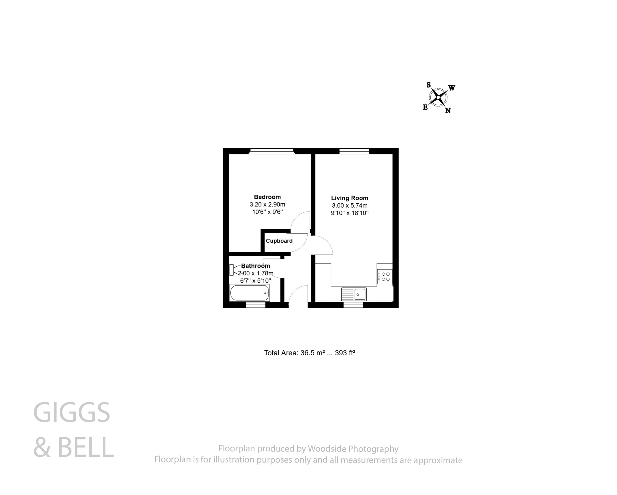 1 bed ground floor flat for sale in Cowper Street, Bedfordshire - Property Floorplan