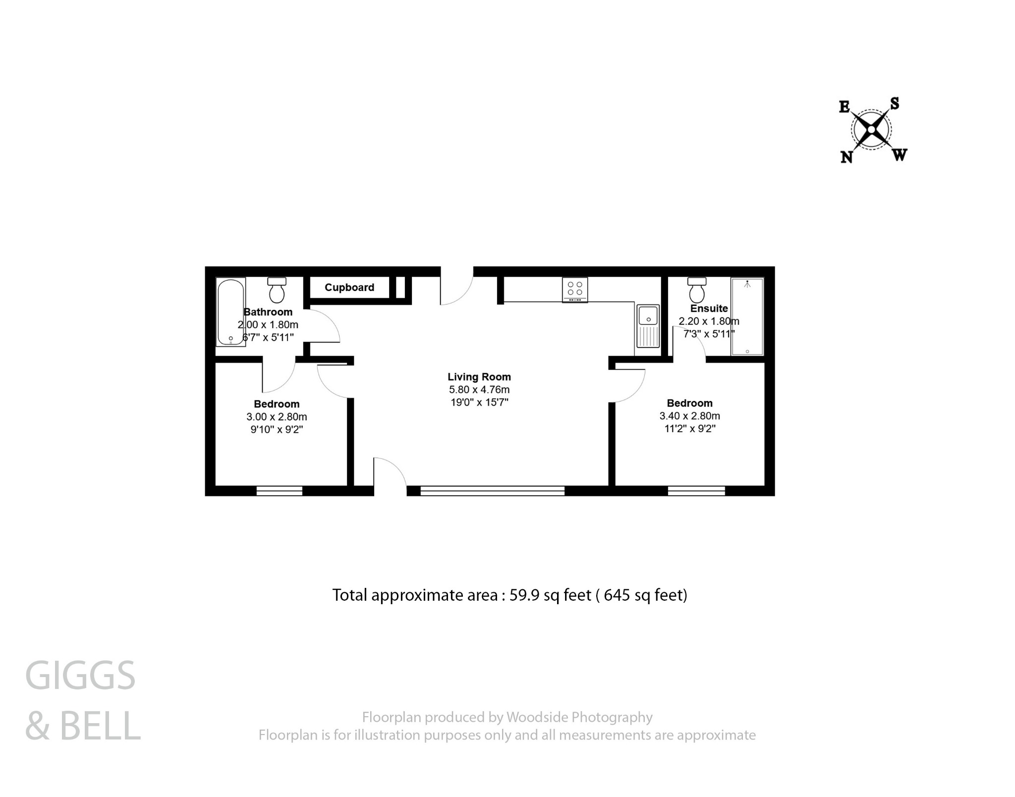 2 bed flat for sale in Cypress Road, Luton - Property Floorplan