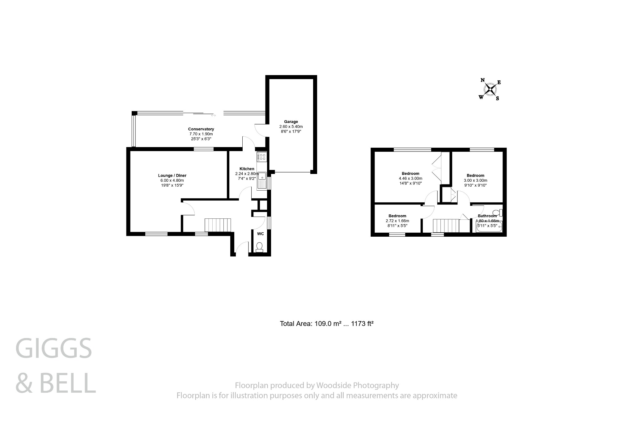 3 bed link detached house for sale in Redmire Close, Luton - Property Floorplan