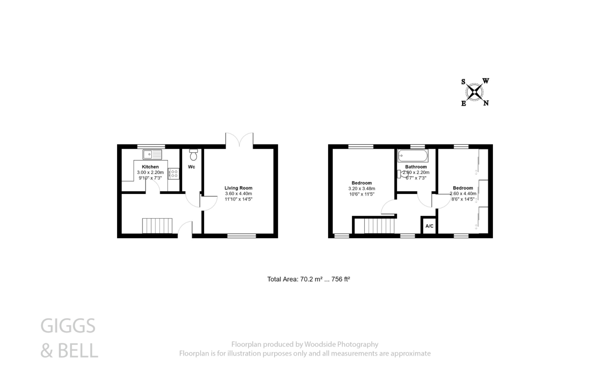 2 bed terraced house for sale in Someries Hill, Luton - Property Floorplan
