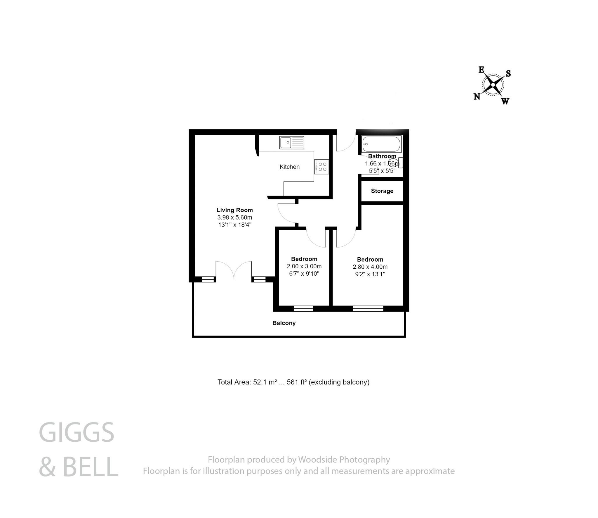 2 bed ground floor flat for sale in Holly Street, Luton - Property Floorplan