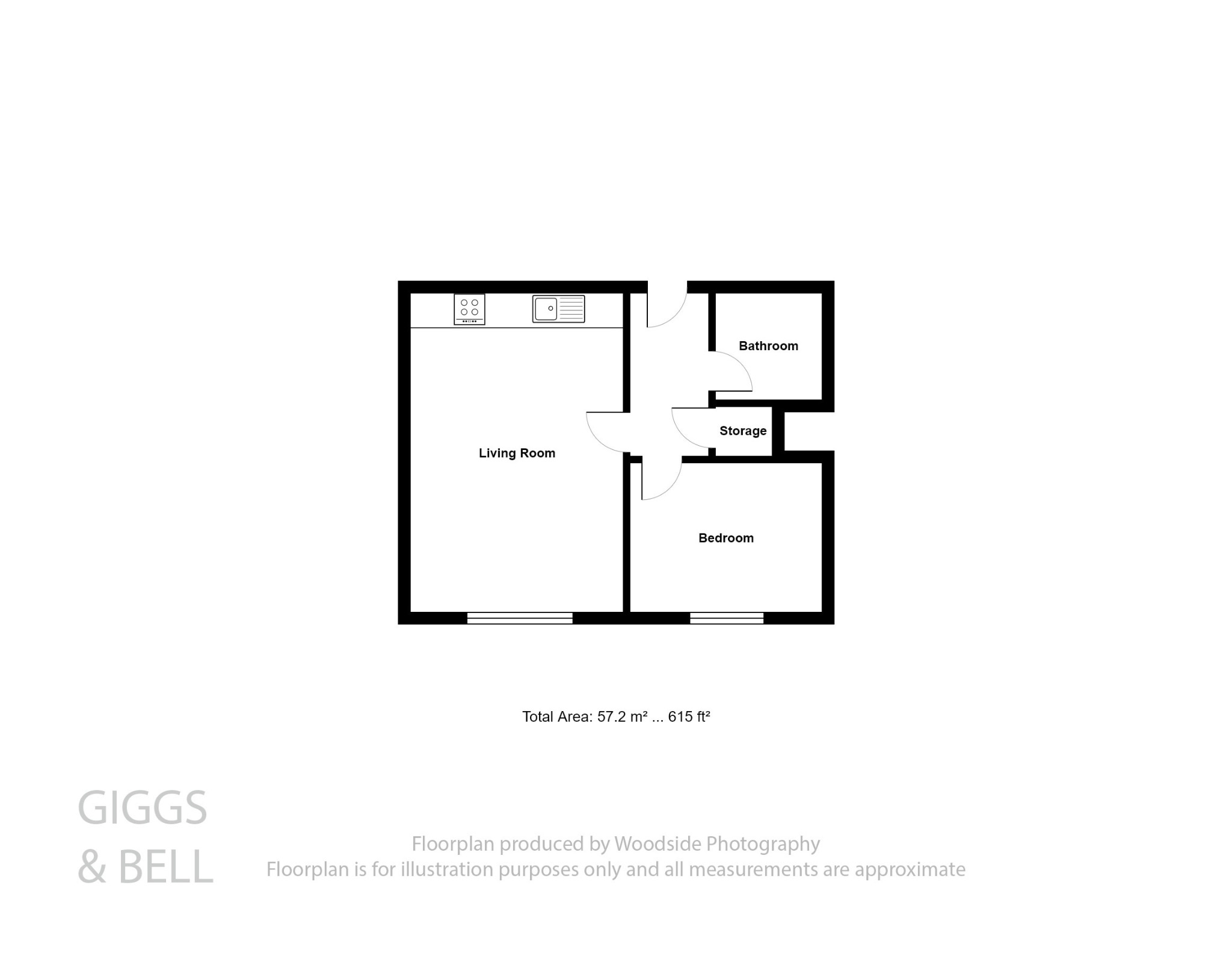 1 bed flat for sale in Stirling Drive, Luton - Property Floorplan