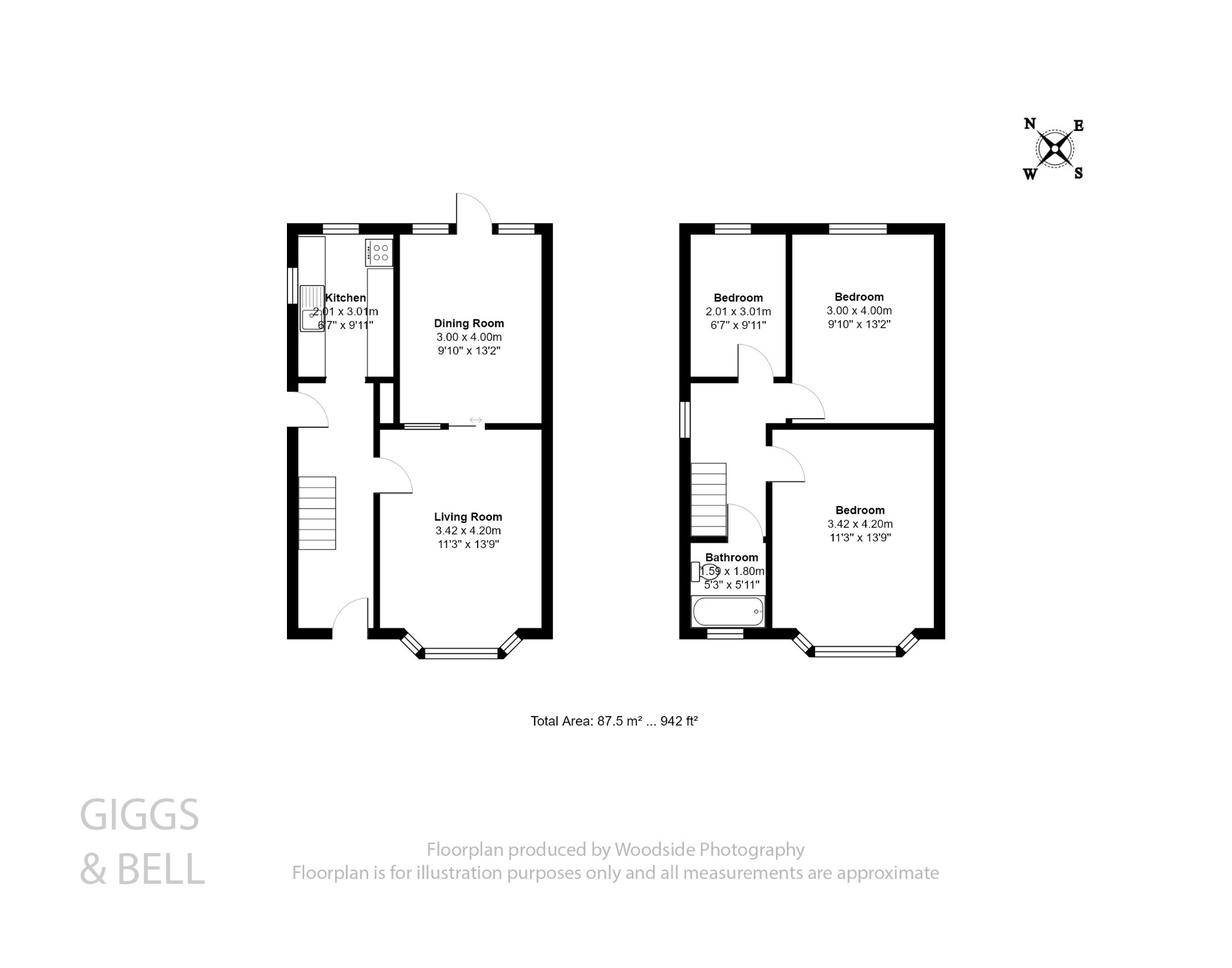 3 bed semi-detached house for sale in Meyrick Avenue, Luton - Property Floorplan