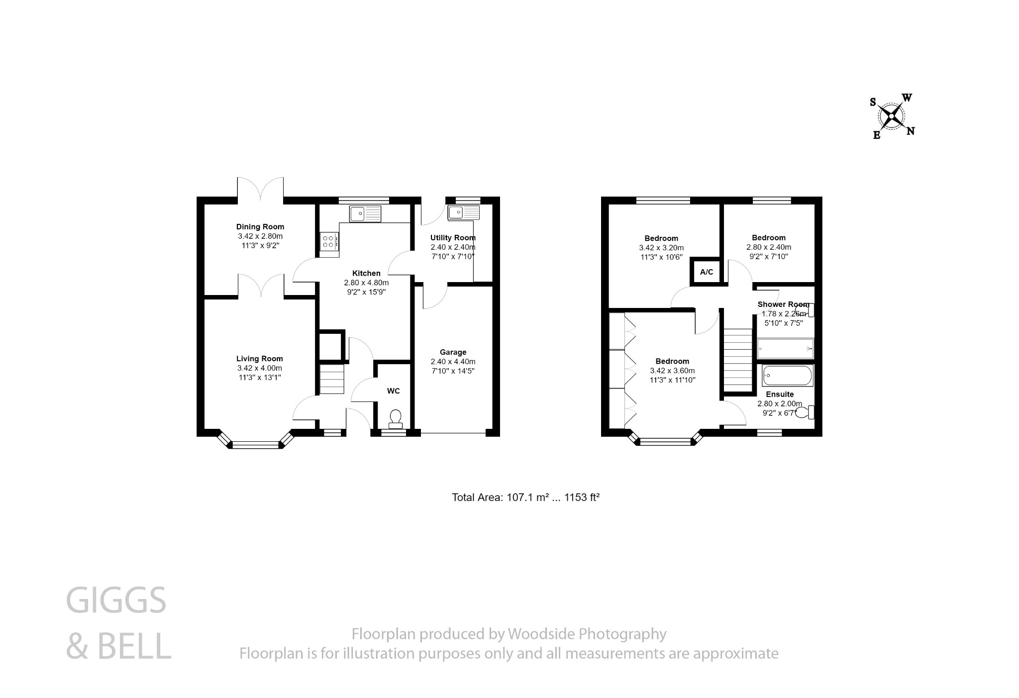 3 bed detached house for sale in Besford Close, Luton - Property Floorplan
