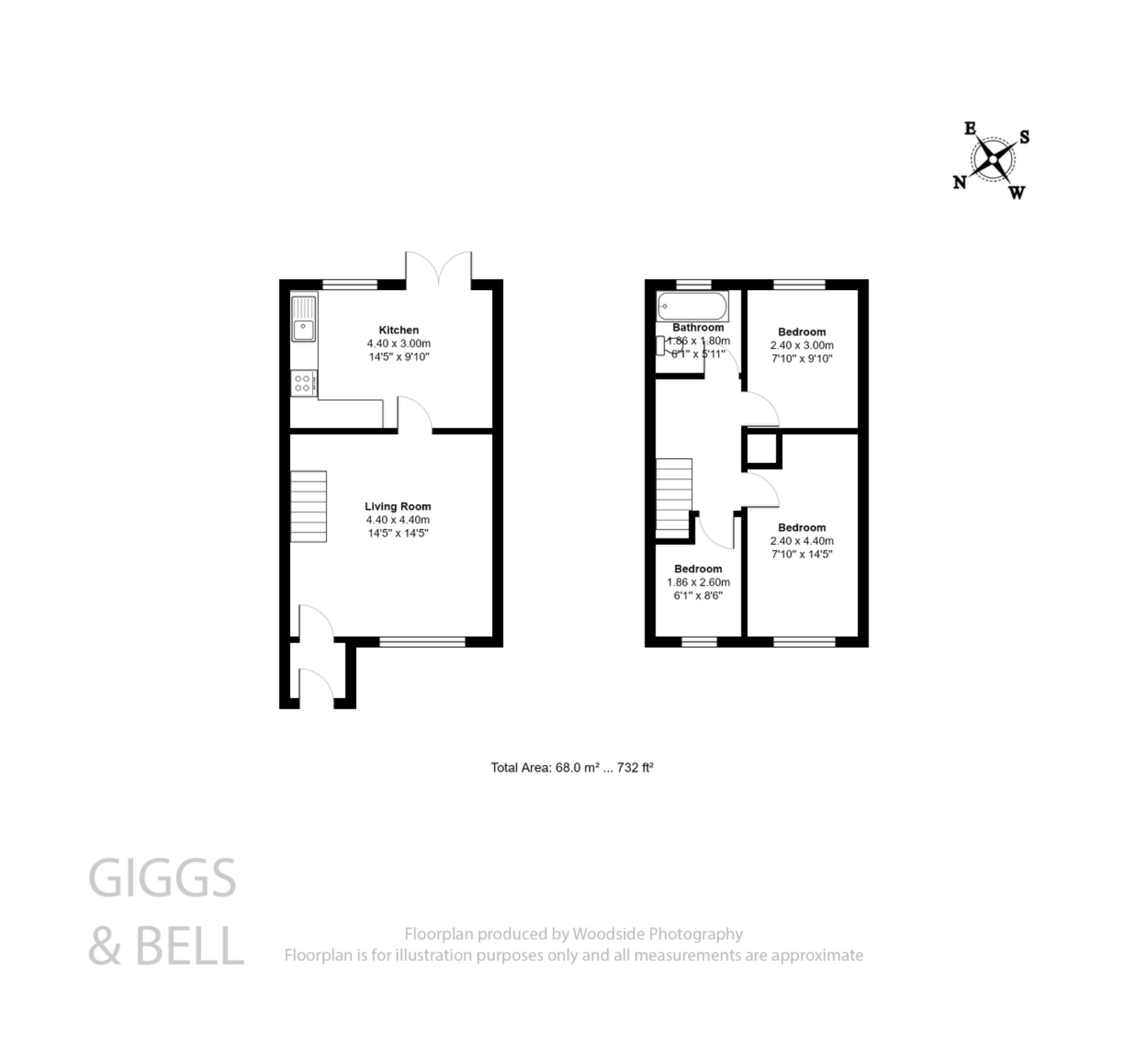3 bed end of terrace house for sale in Renshaw Close, Luton - Property Floorplan