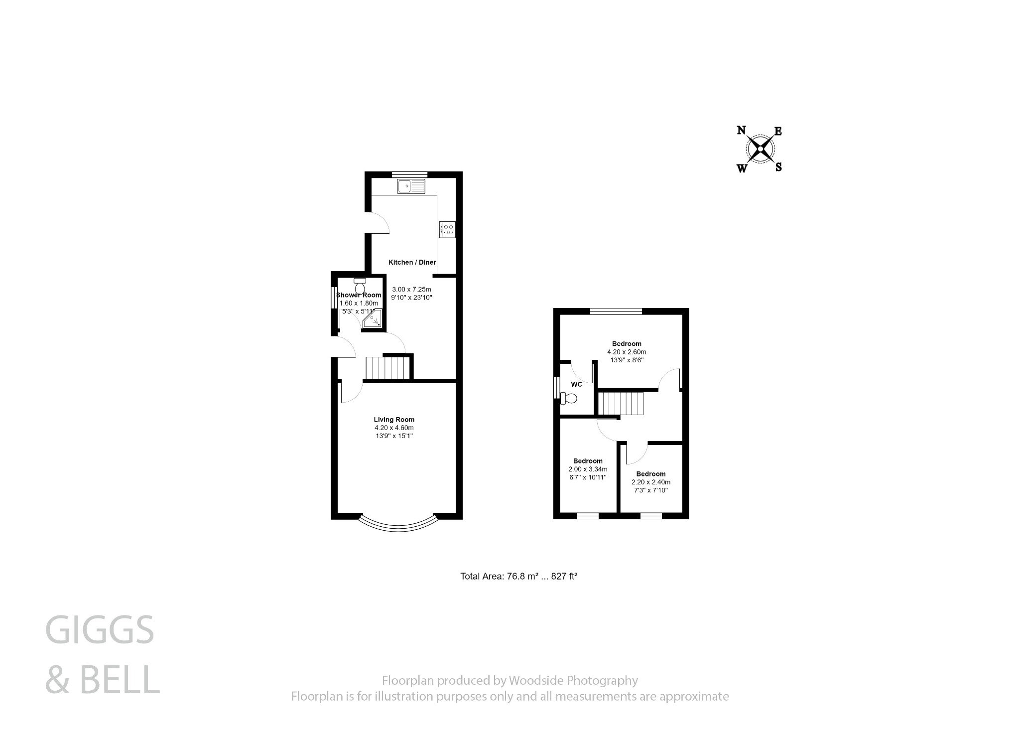 3 bed semi-detached house for sale in Chesford Road, Luton - Property Floorplan