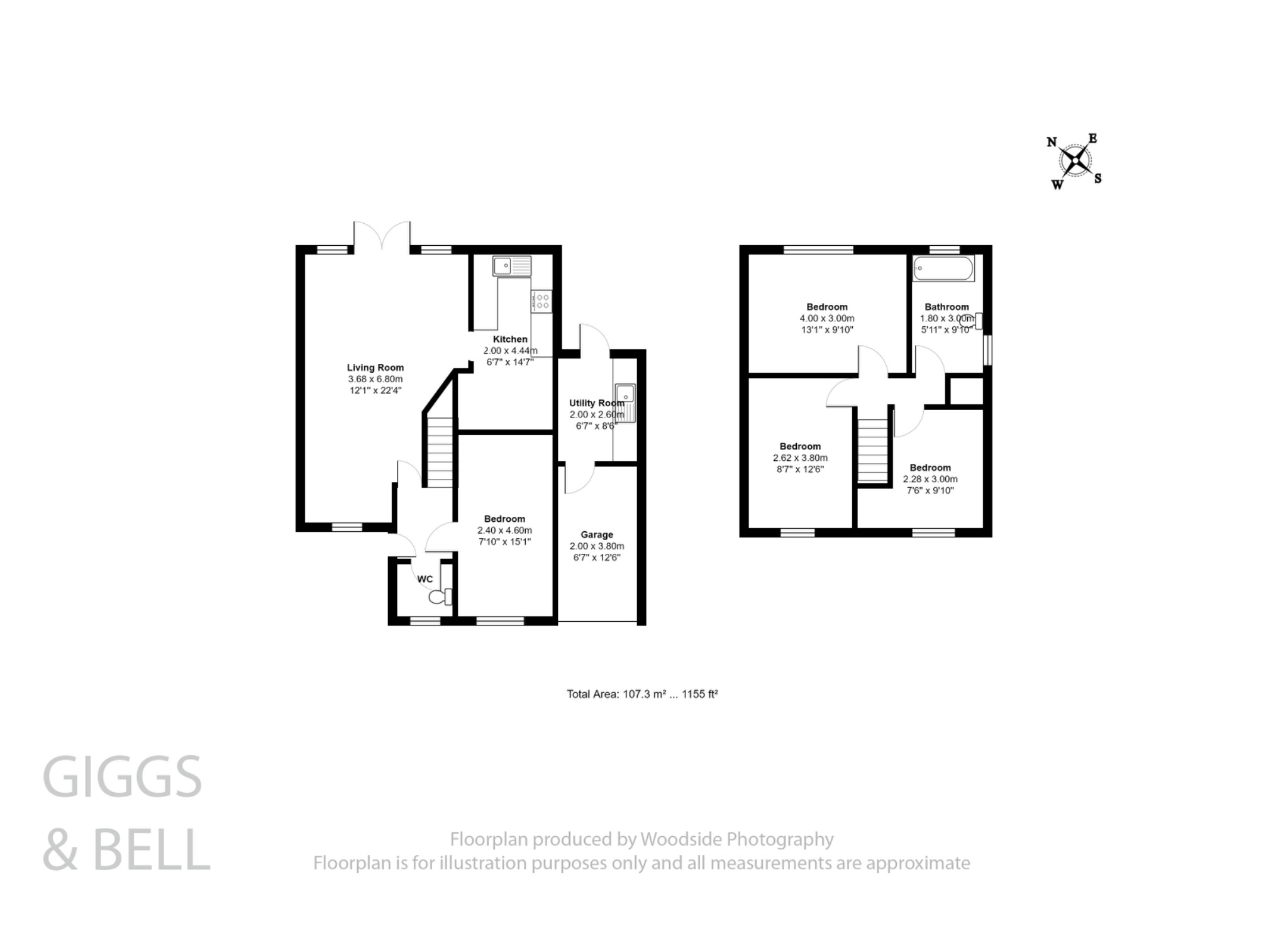 3 bed detached house for sale in Hazelwood Close, Luton - Property Floorplan