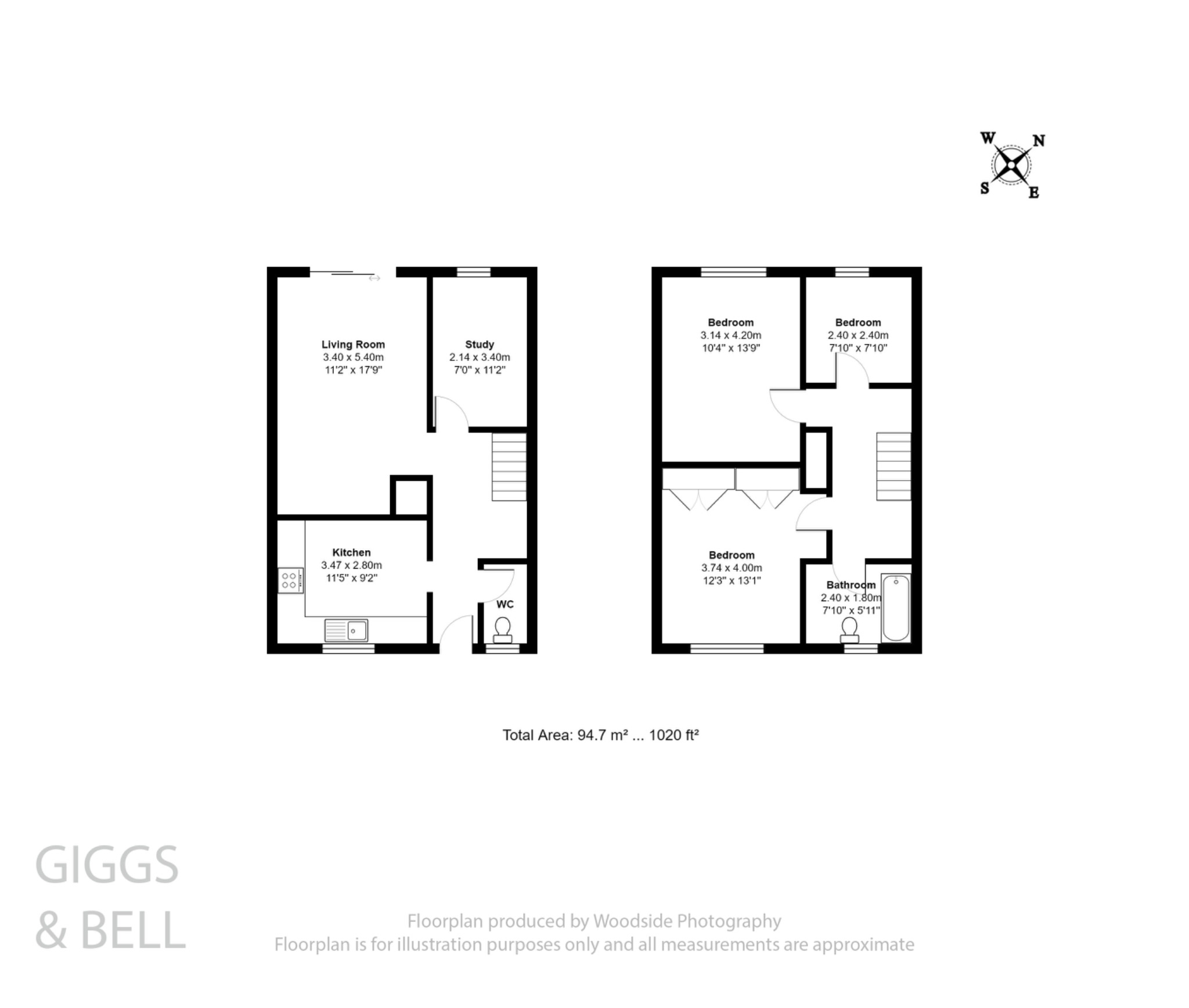 3 bed end of terrace house for sale in Wauluds Bank Drive, Luton - Property Floorplan