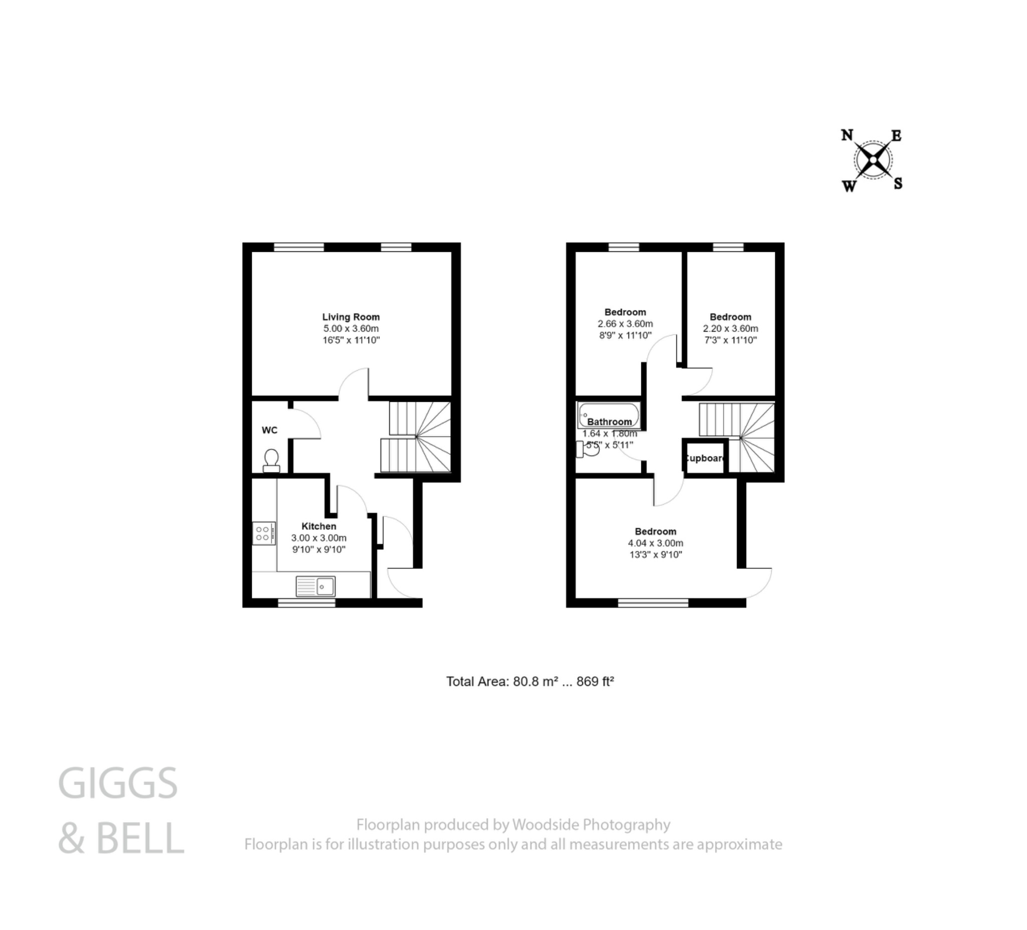 3 bed flat for sale in Moulton Rise, Luton - Property Floorplan