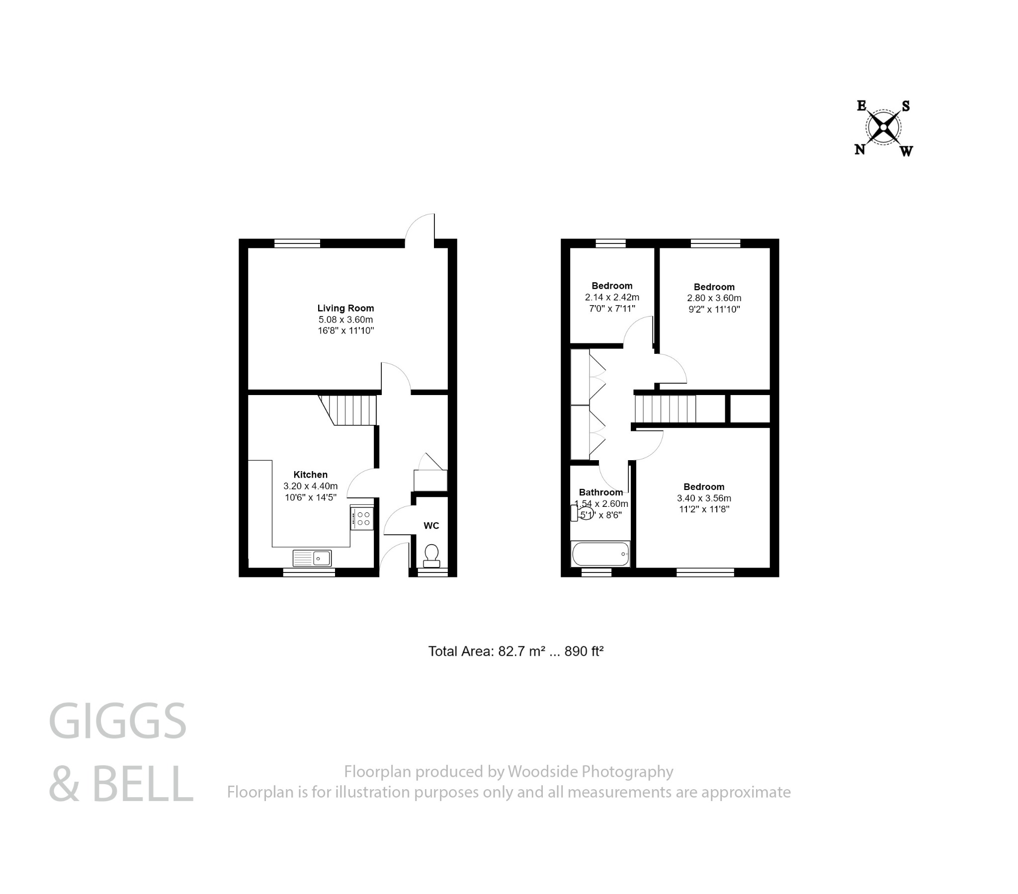 3 bed terraced house for sale in Westerdale, Luton - Property Floorplan
