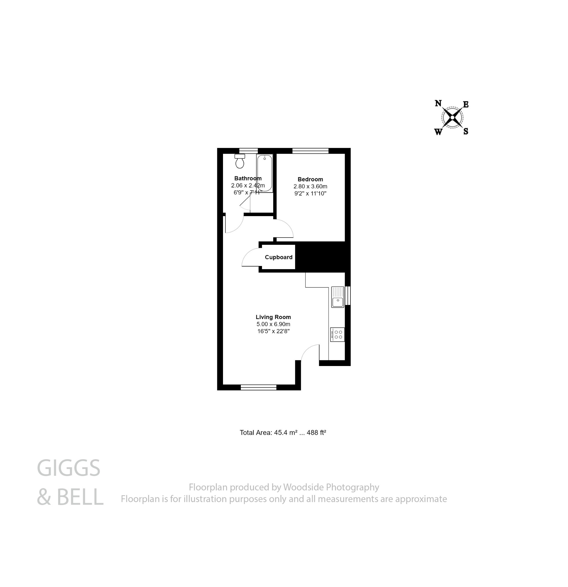 1 bed ground floor maisonette for sale in Verde Close, Luton - Property Floorplan