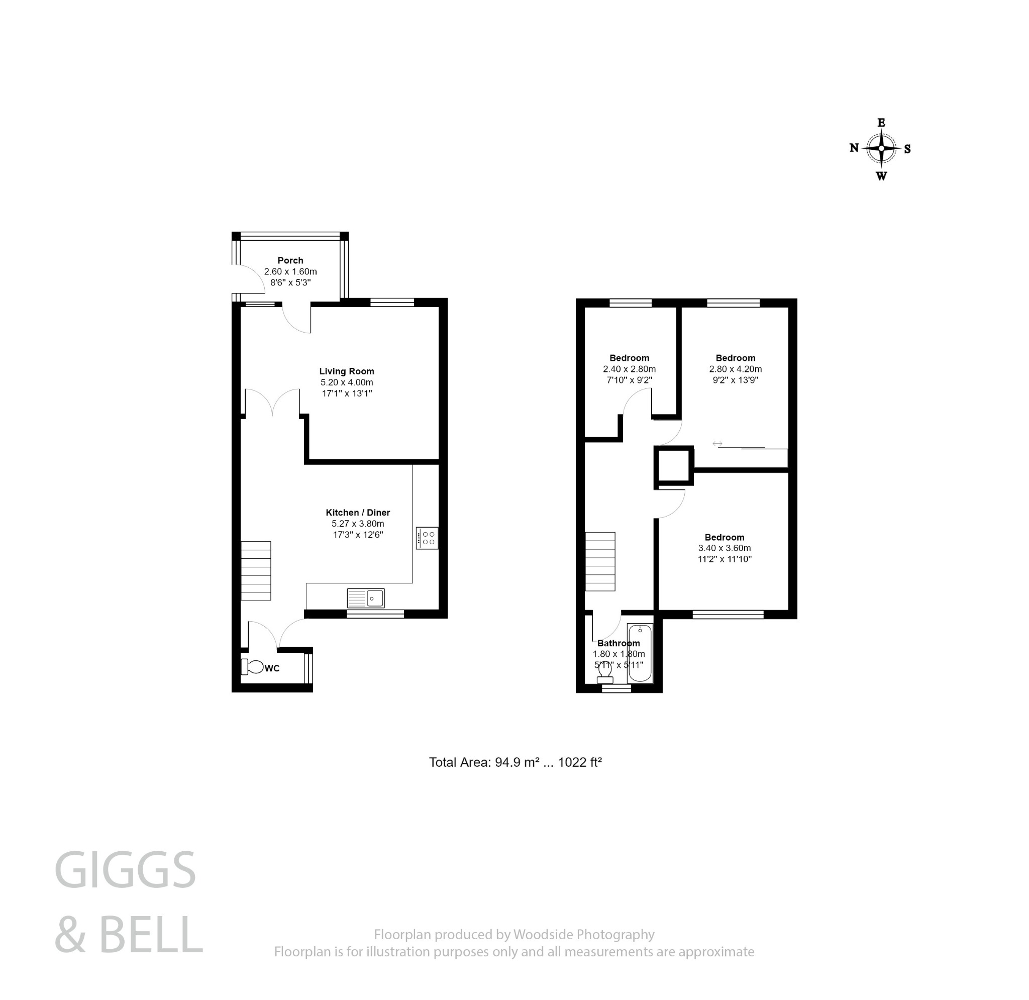 3 bed semi-detached house for sale in Icknield Way, Luton - Property Floorplan