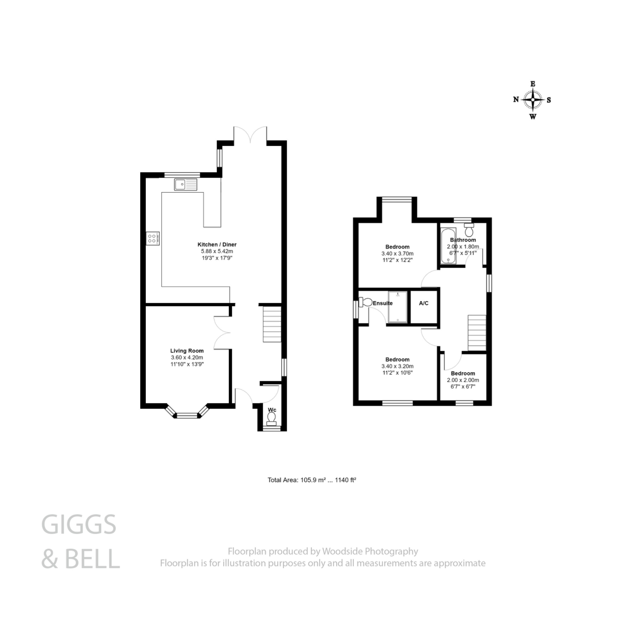 3 bed detached house for sale in Tylers Mead, Luton - Property Floorplan