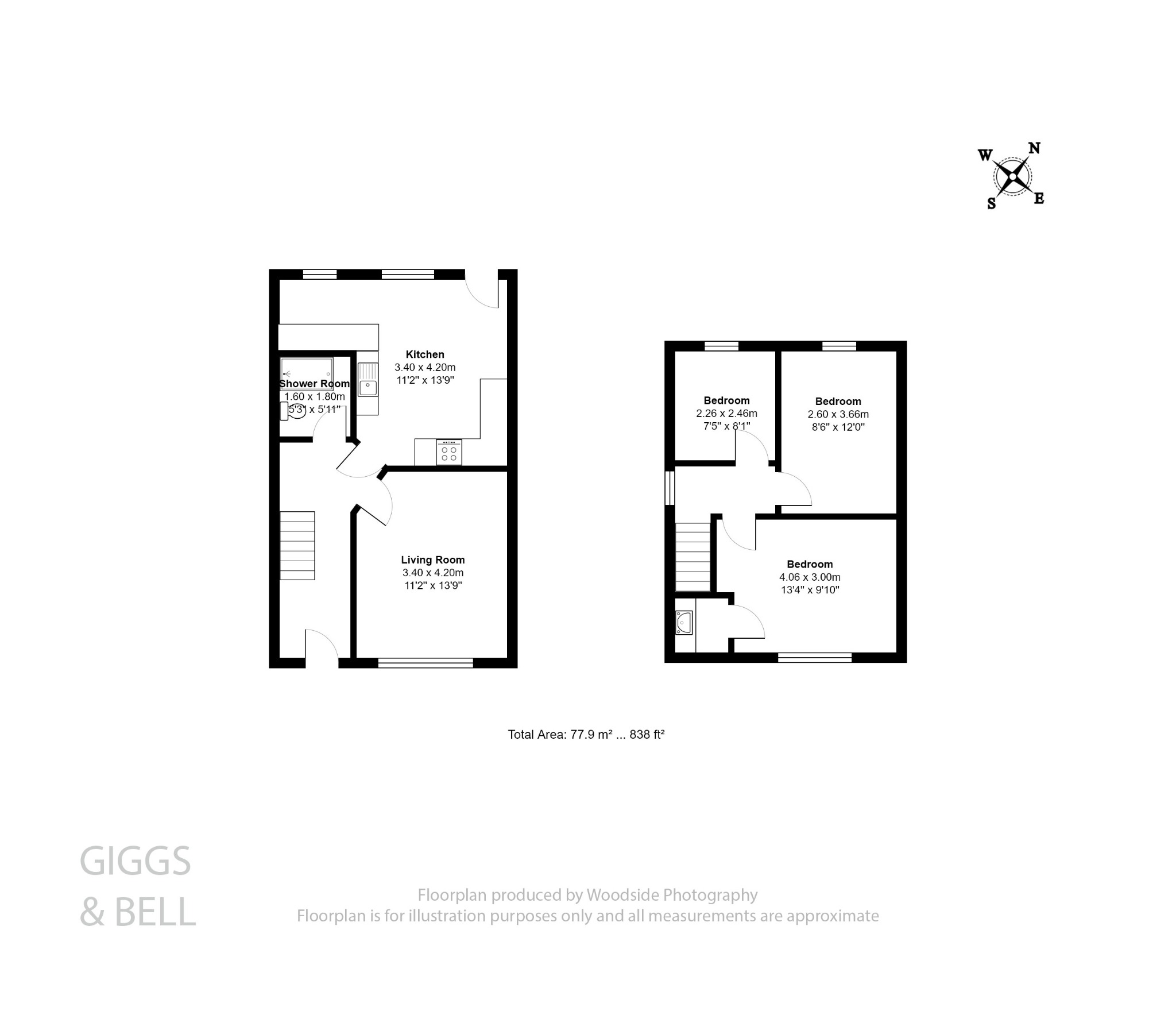 3 bed semi-detached house for sale in Eastfield Close, Luton - Property Floorplan