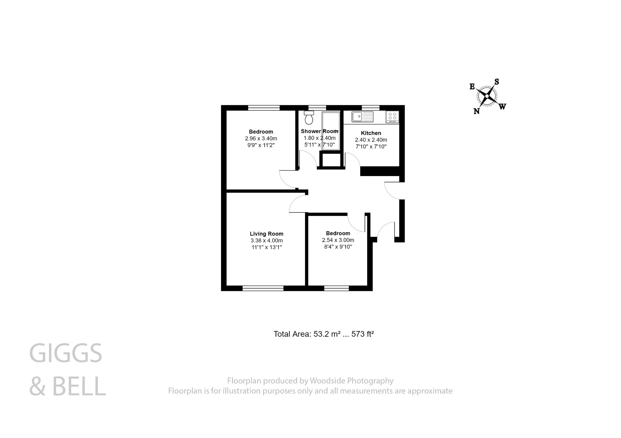 2 bed semi-detached bungalow for sale in Leagrave High Street, Luton - Property Floorplan