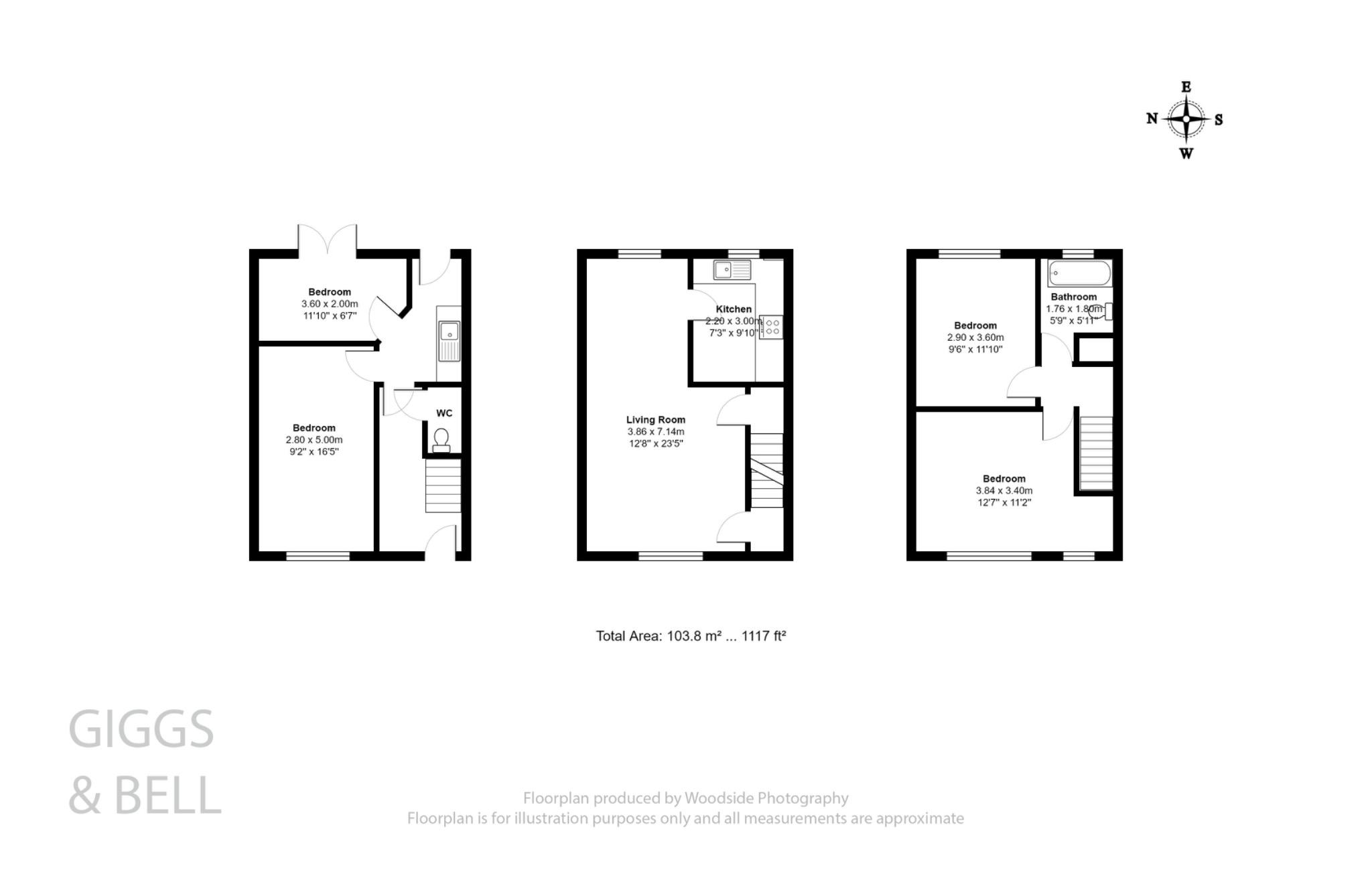 4 bed end of terrace house for sale in Tenby Drive, Luton - Property Floorplan