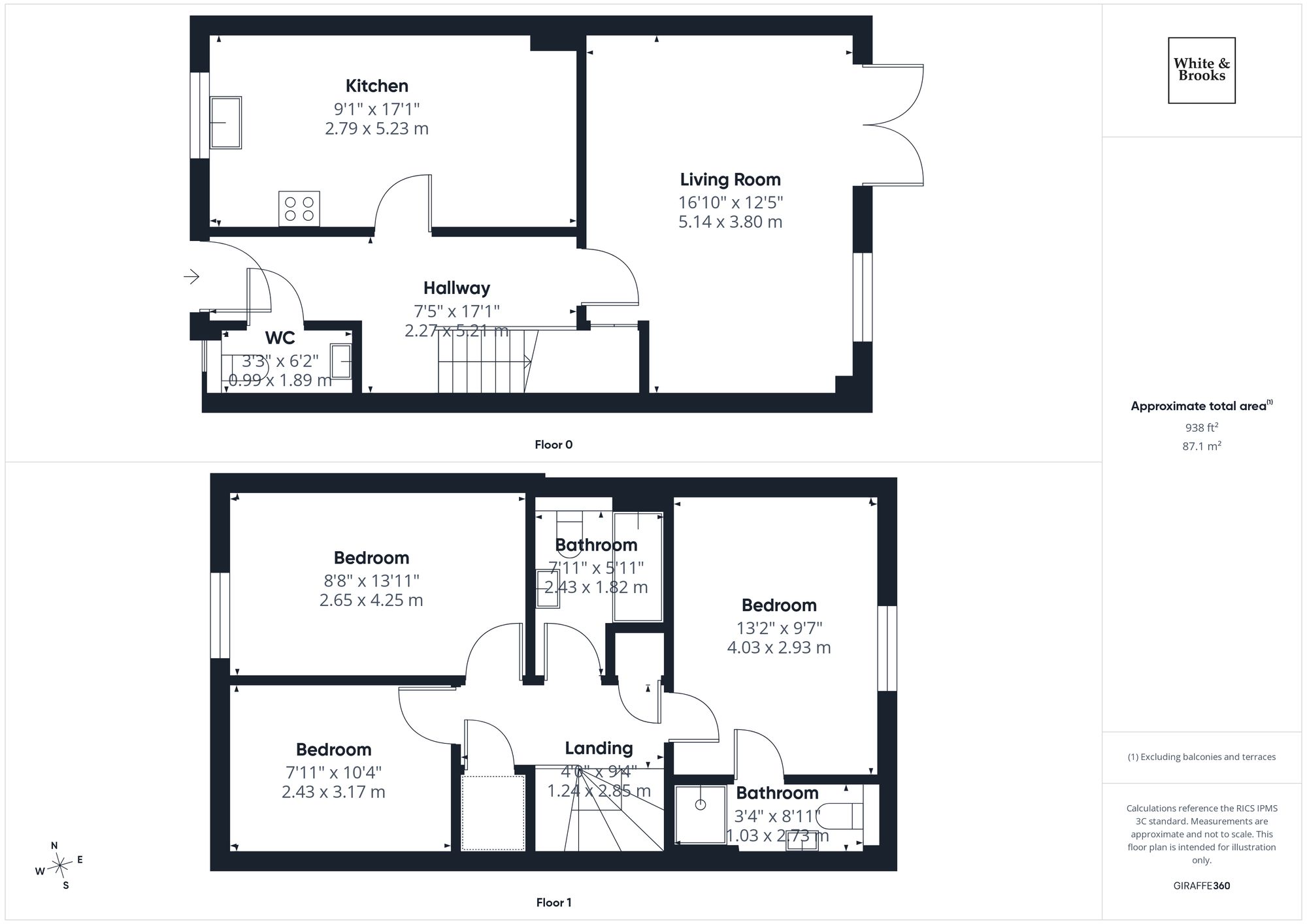 3 bed terraced house for sale in Cyril Way, Chichester, PO19 - Property floorplan