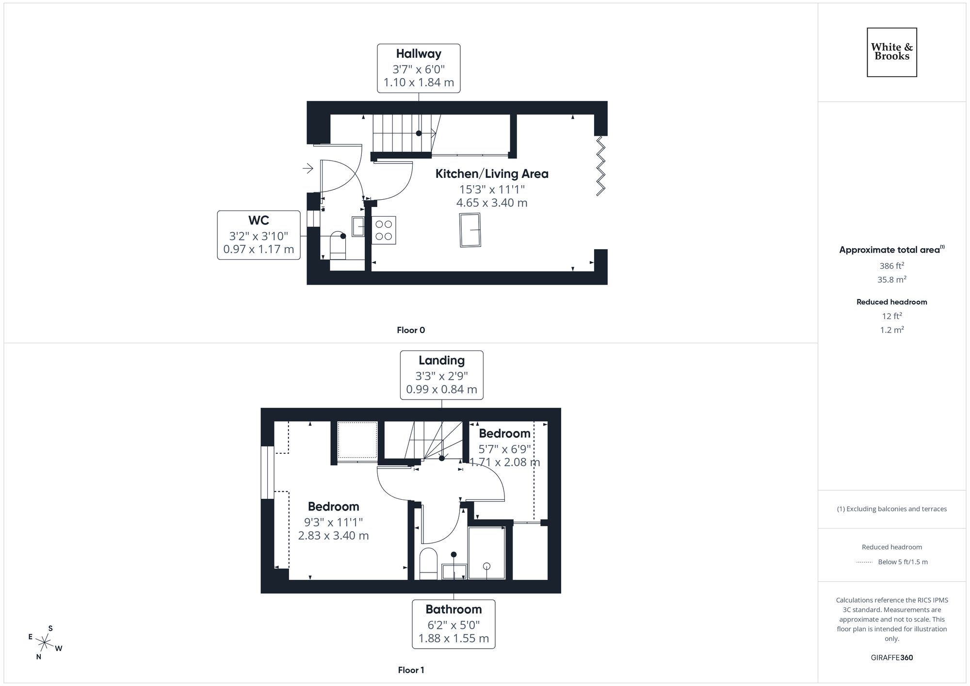 1 bed end of terrace house for sale in Cutten Way, Chichester, PO19 - Property floorplan