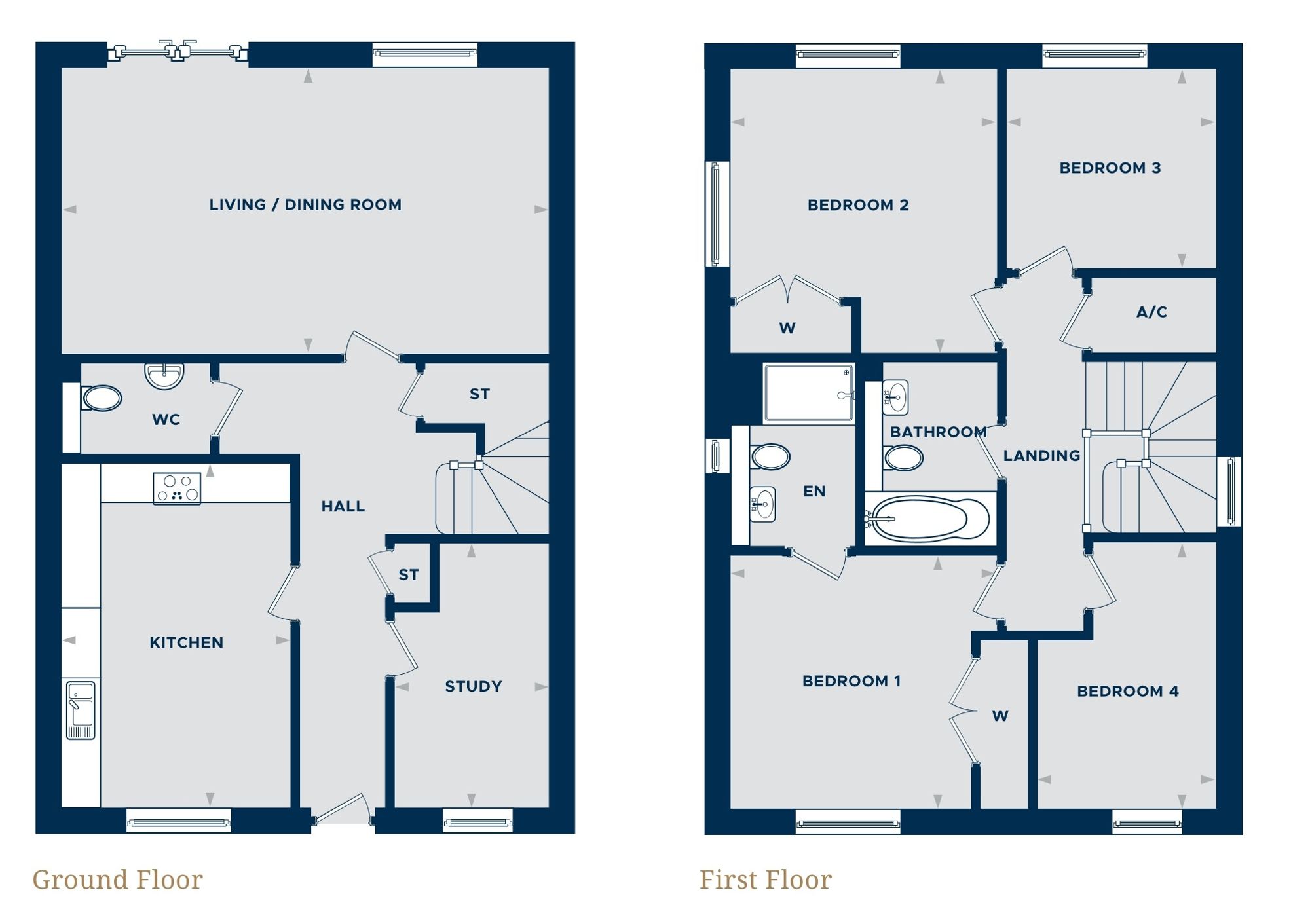 4 bed detached house for sale in Laxton Grove, Eastergate, PO20 - Property floorplan