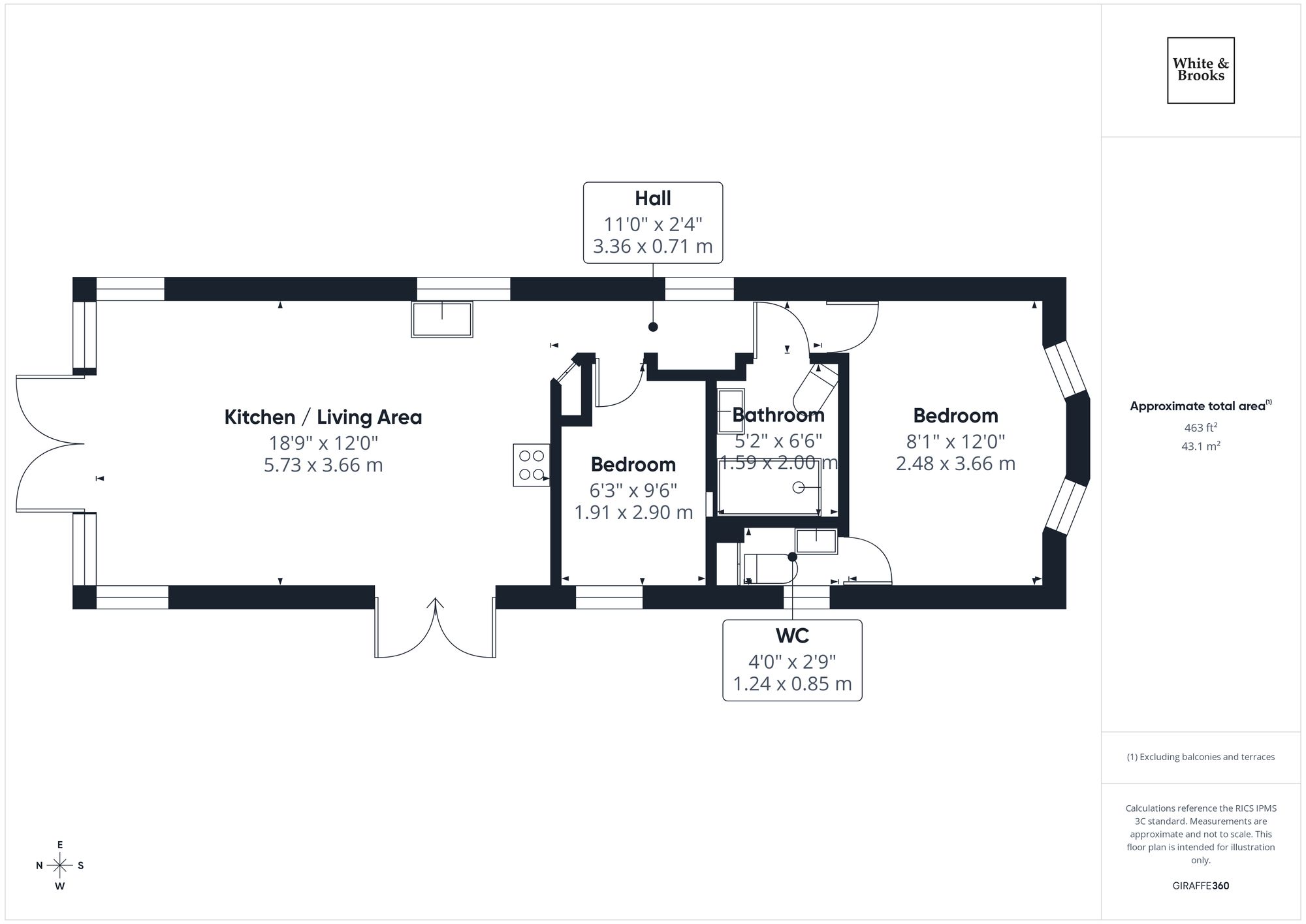 2 bed caravan for sale in Chichester Road, Bognor Regis, PO21 - Property floorplan