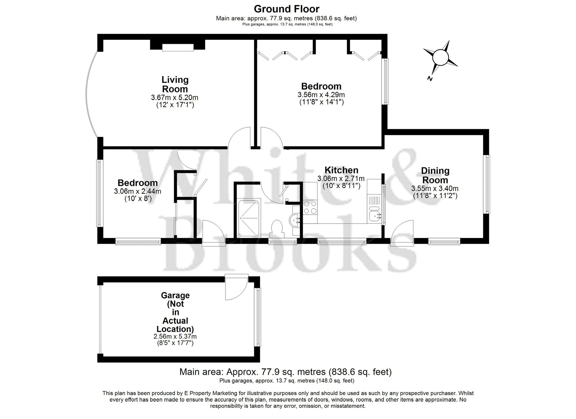 2 bed semi-detached bungalow for sale in Braemar Way, Bognor Regis, PO21 - Property floorplan
