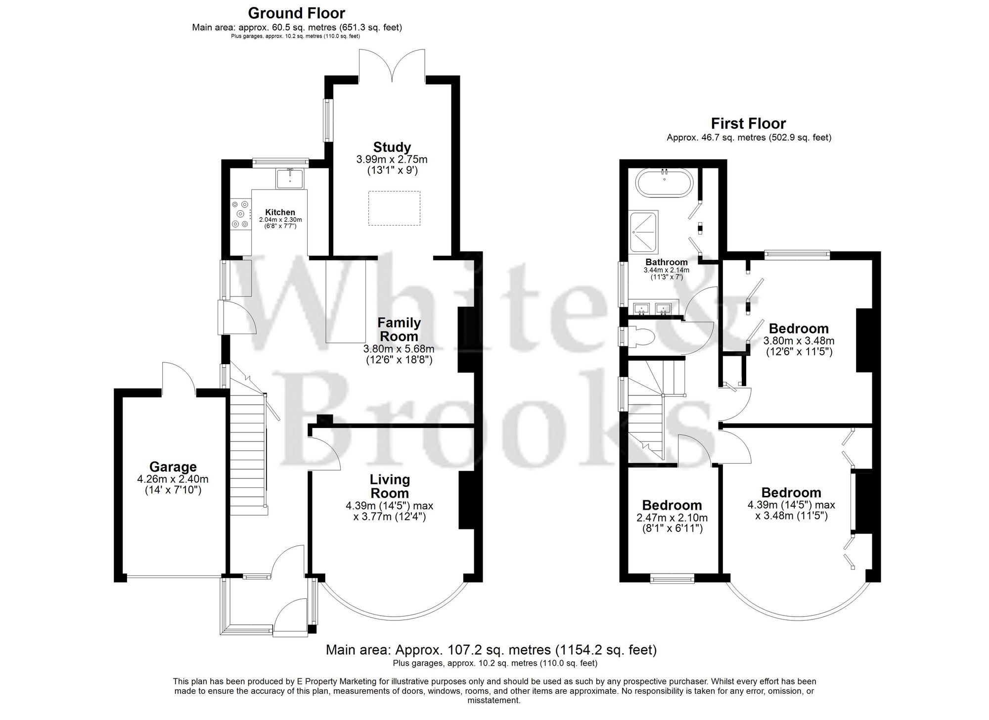 3 bed semi-detached house for sale in Greencourt Drive, Bognor Regis, PO21 - Property floorplan