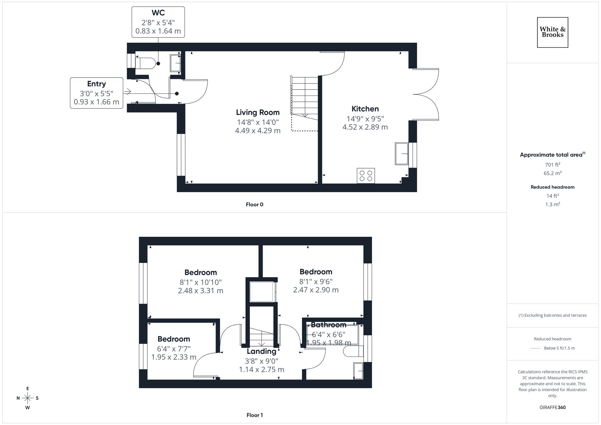 3 bed semi-detached house for sale in Wills Close, Ford, BN18 - Property floorplan