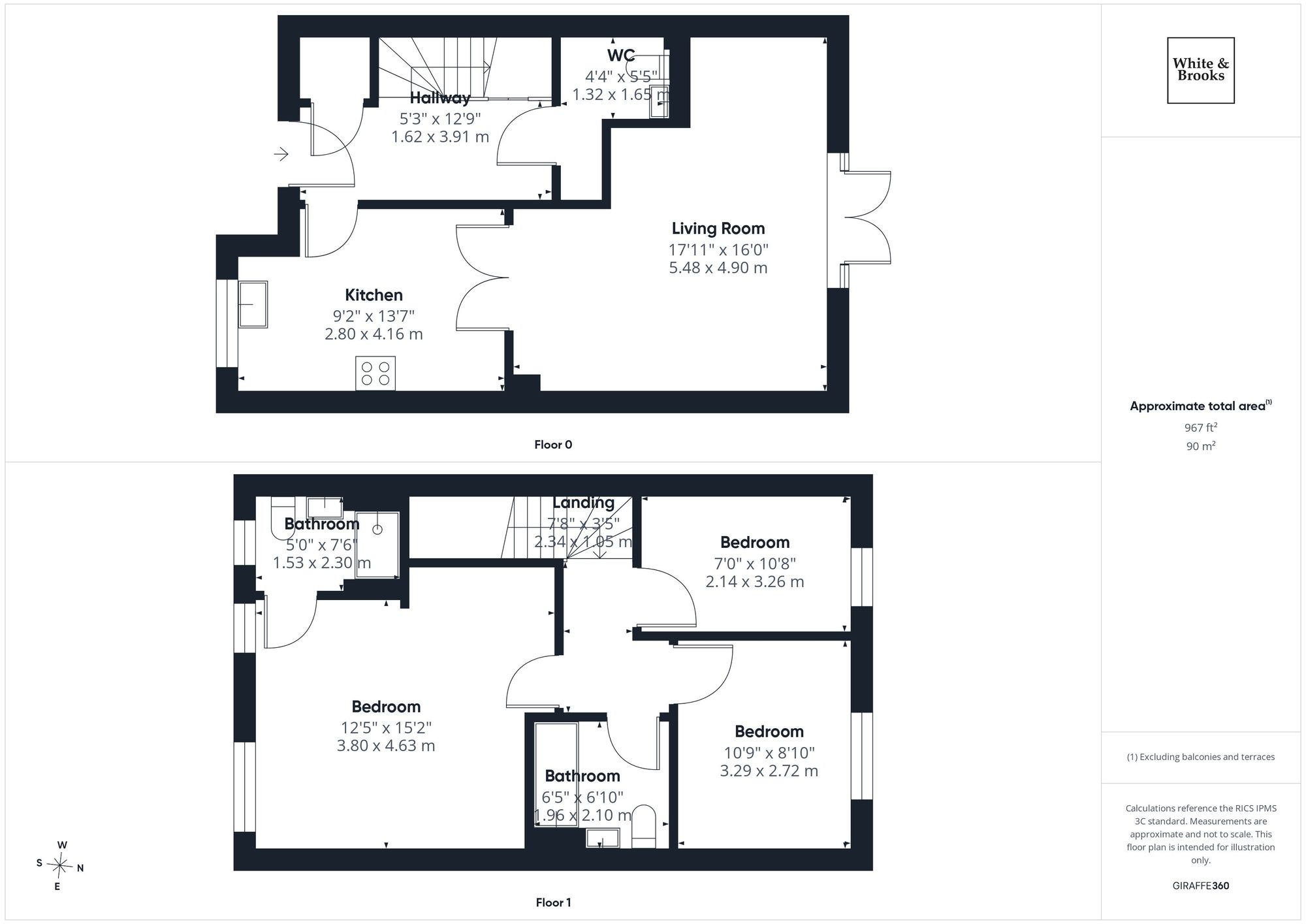 3 bed end of terrace house for sale in North Mead, Chichester, PO19 - Property floorplan