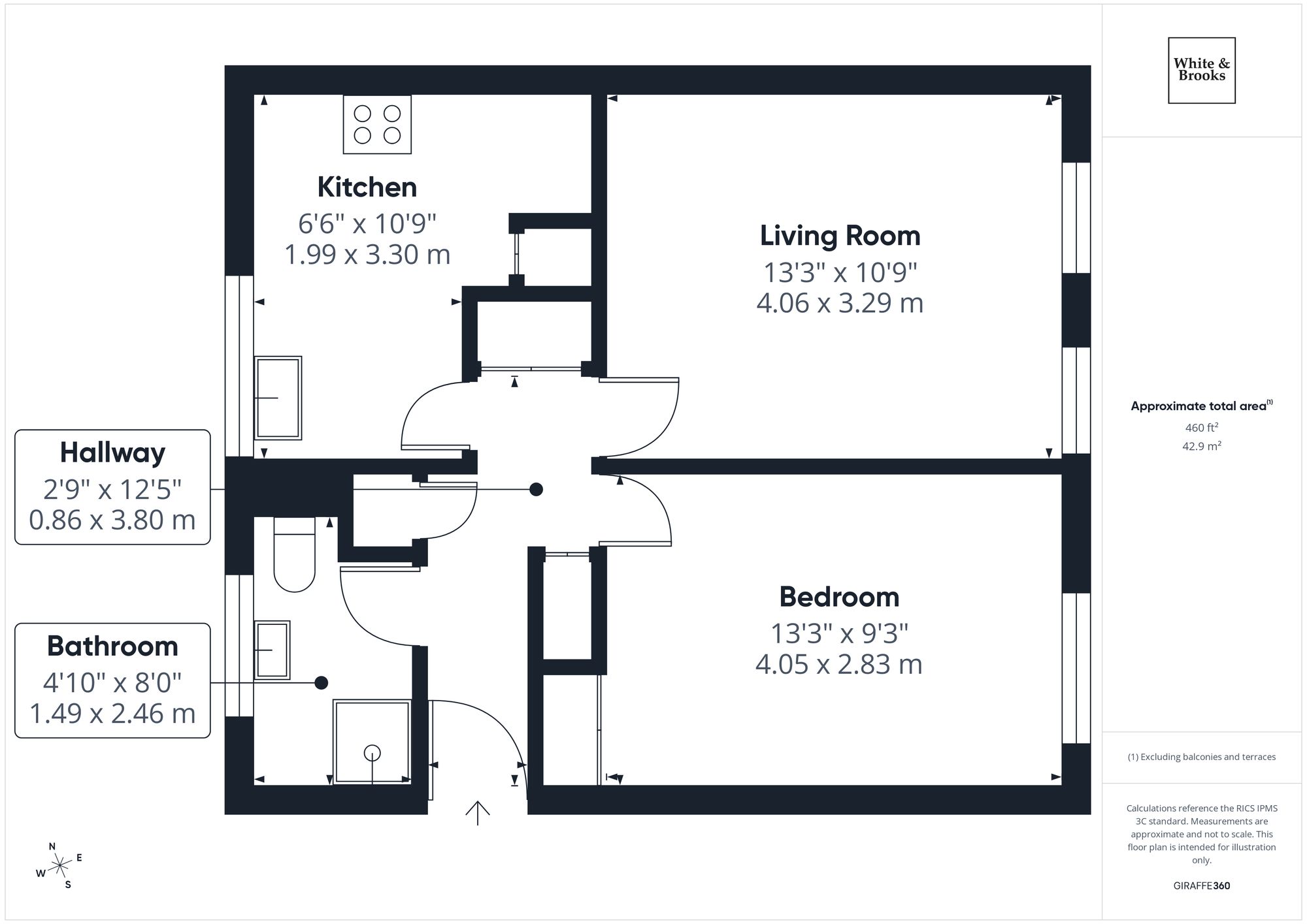 1 bed apartment for sale in Douglas Martin Road, Chichester, PO19 - Property floorplan