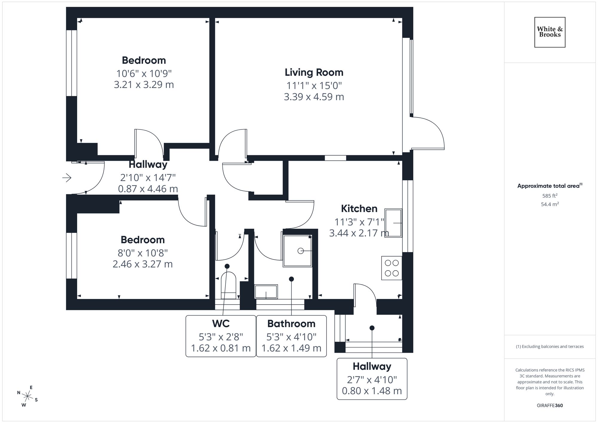 2 bed semi-detached bungalow for sale in Marine Drive, Selsey, PO20 - Property floorplan