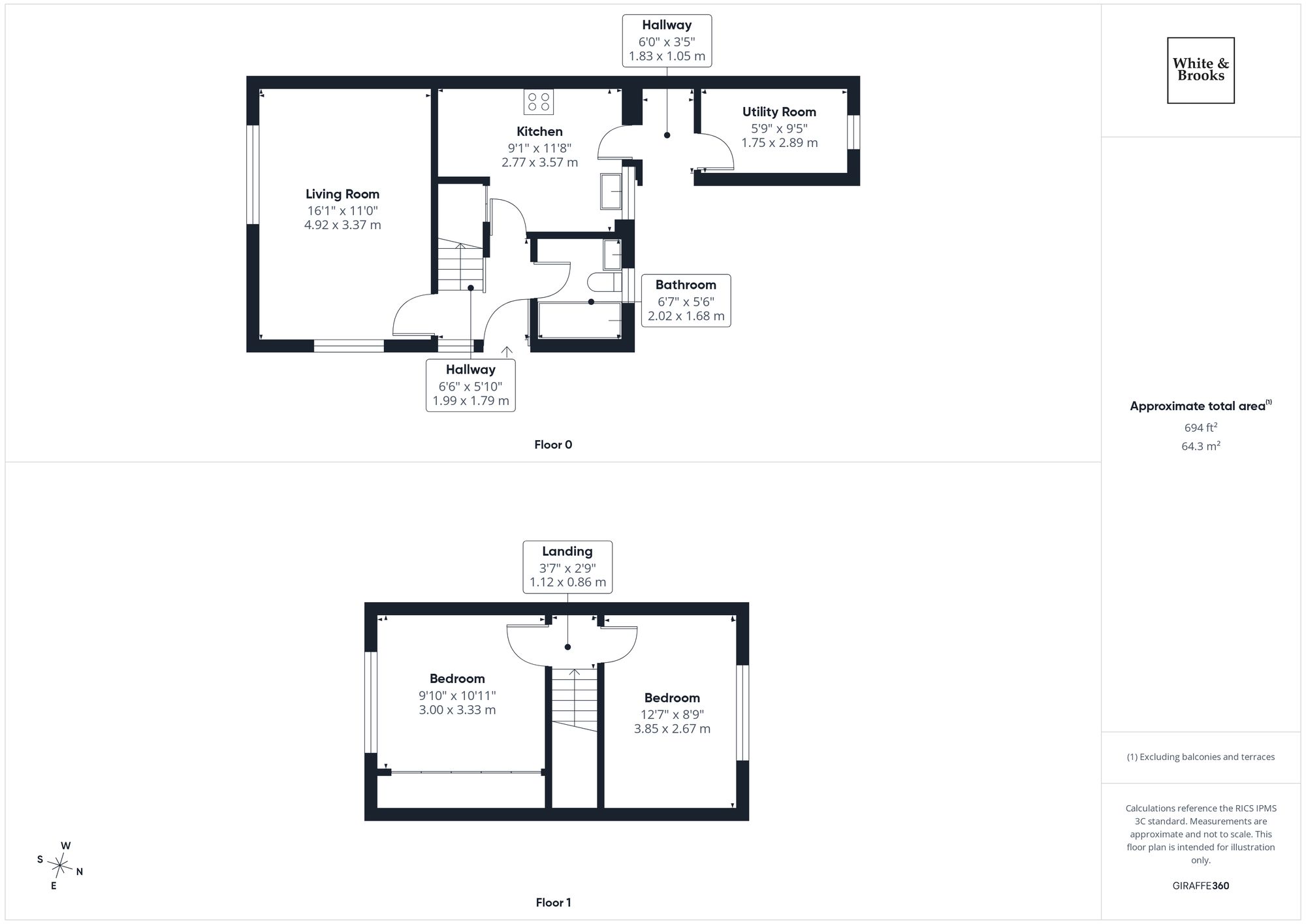 2 bed end of terrace house for sale in Hearn Close, Tangmere, PO20 - Property floorplan
