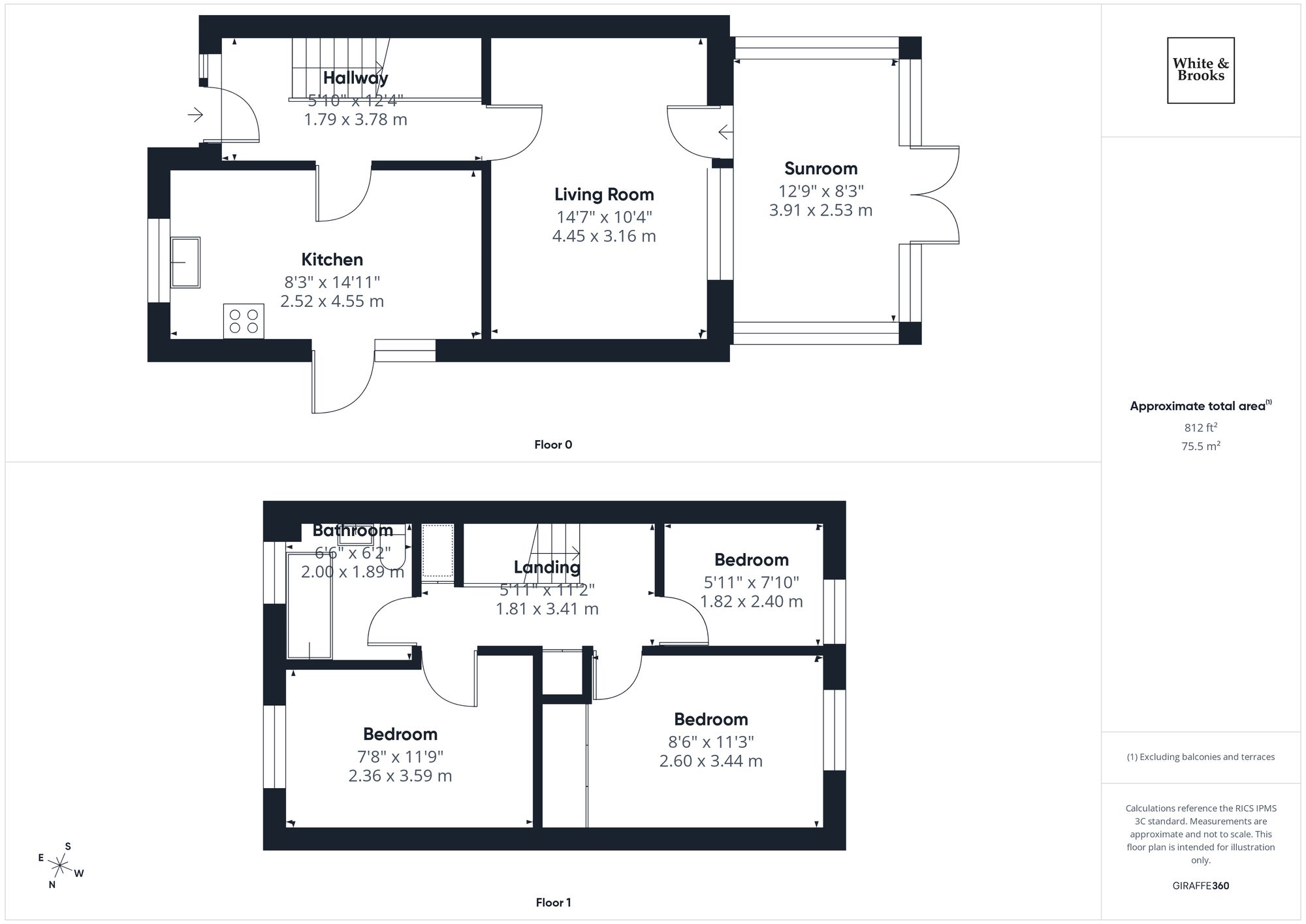 3 bed semi-detached house for sale in Bronze Close, Bognor Regis, PO22 - Property floorplan