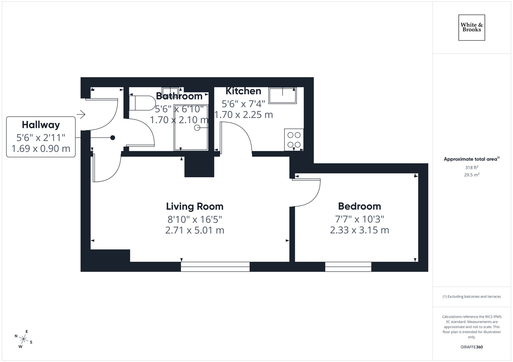 1 bed flat for sale in Manor Way, Elmer, PO22 - Property floorplan